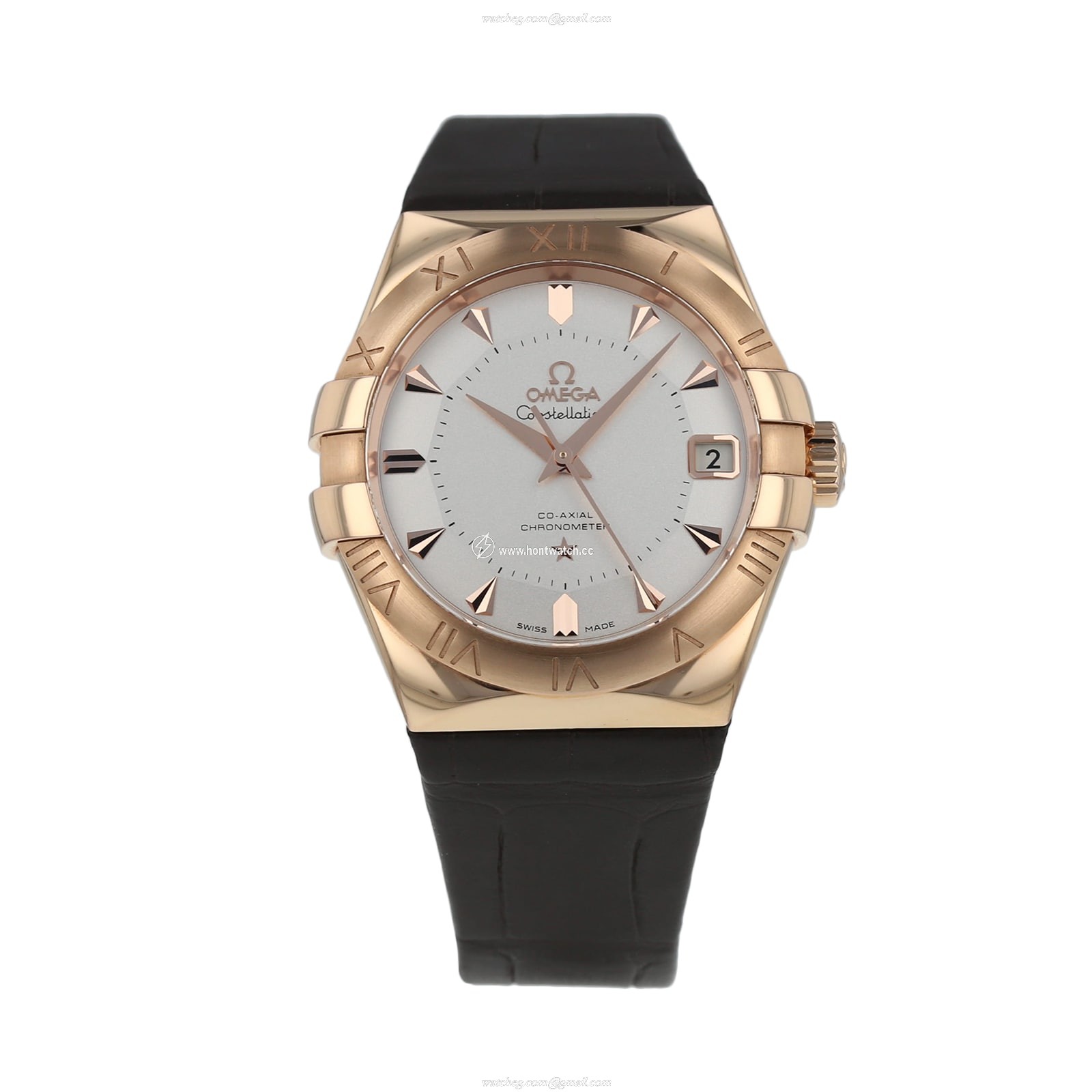 Omega Constellation 38mm Yellow Gold Automatic Silver Dial Replica Watch