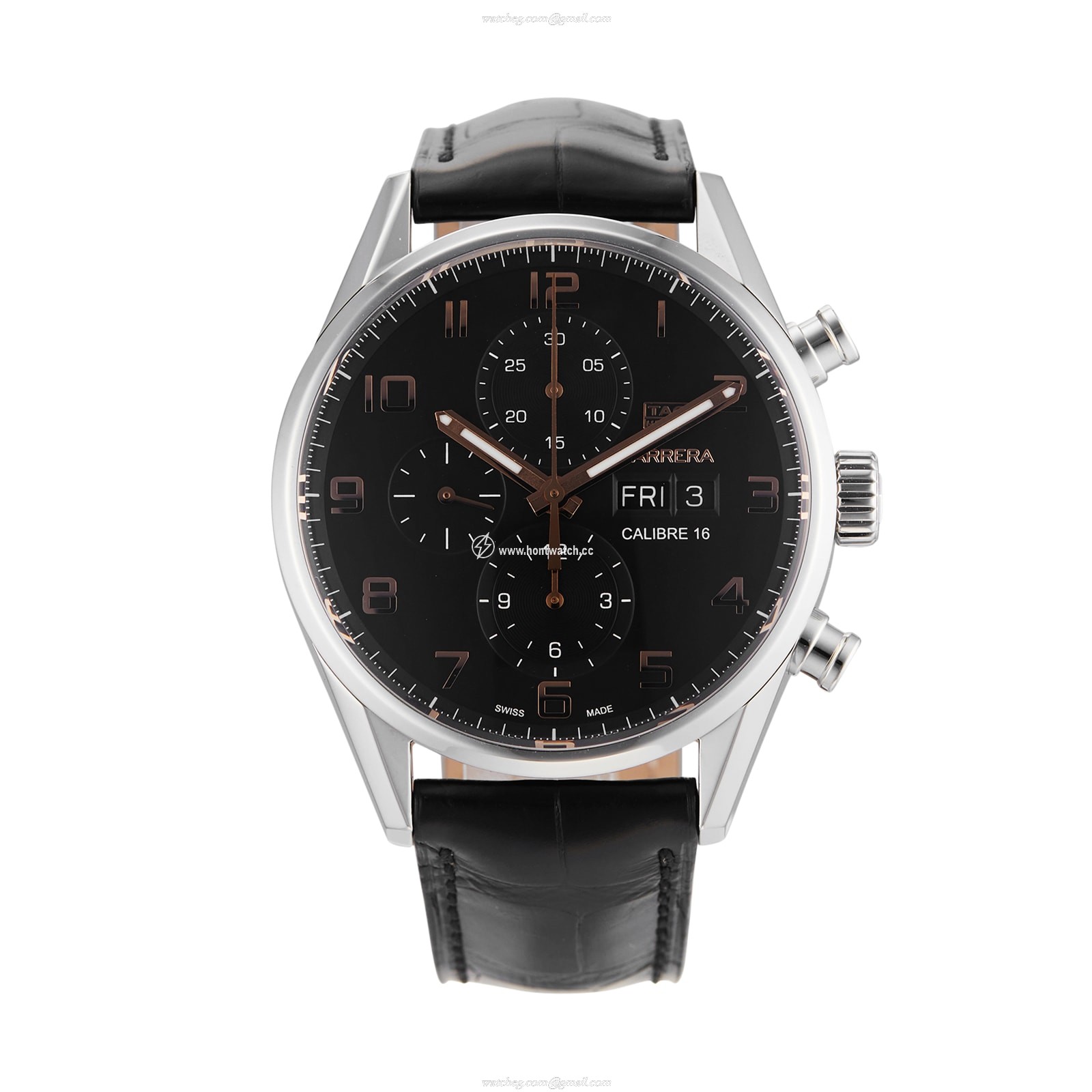 Pre-Owned TAG Heuer Carrera Automatic Chronograph - 43mm Black Dial Men's Watch