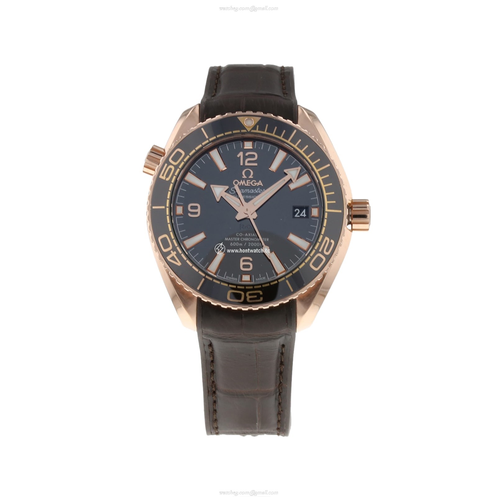 Omega Seamaster Planet Ocean 39.5mm Rose Gold Automatic Watch