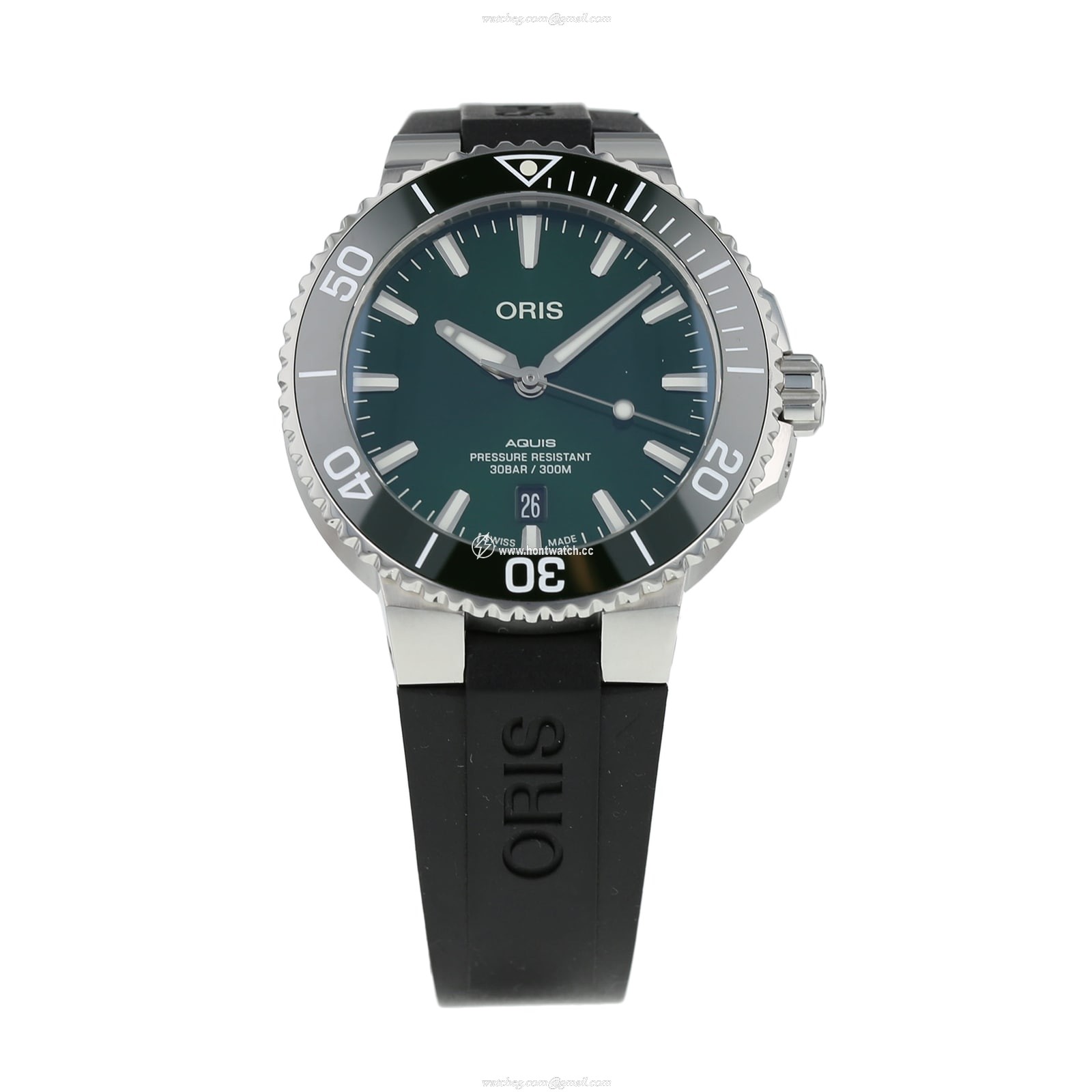 Oris Aquis Date Automatic Diving Watch - 41mm Green Dial | Stainless Steel