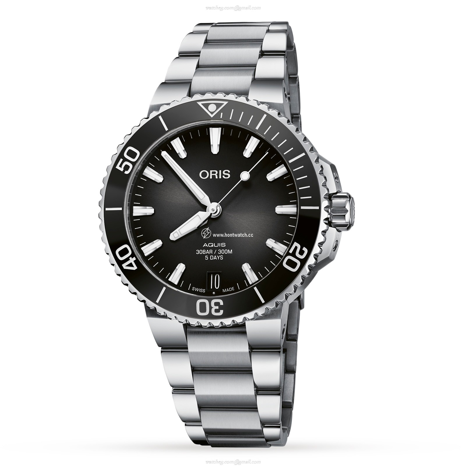 Oris Diving Automatic Watch - Black Dial 41.5mm - Stainless Steel 300M