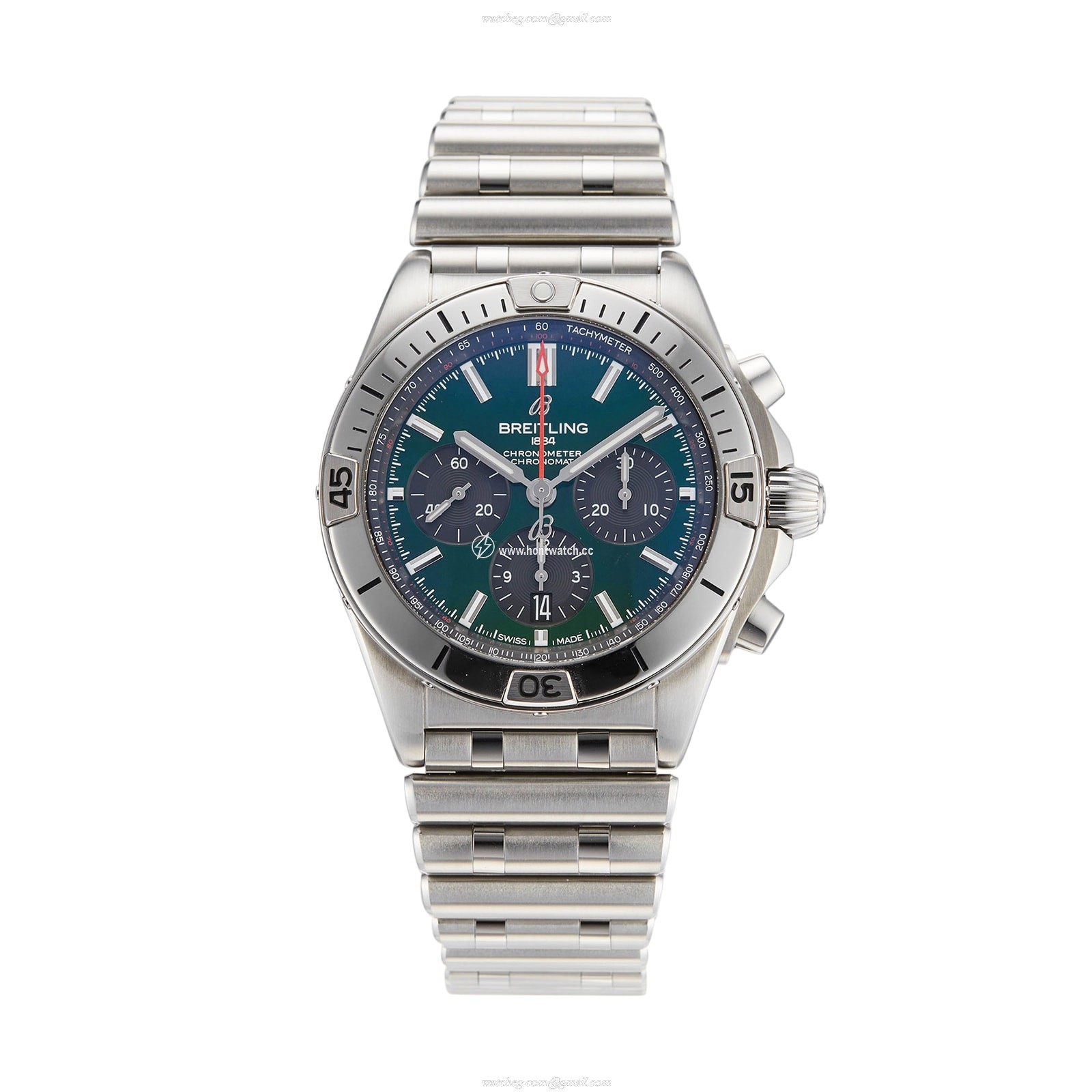 Breitling Chronomat AB0134101/L1A1 Automatic Green Dial 42mm Steel