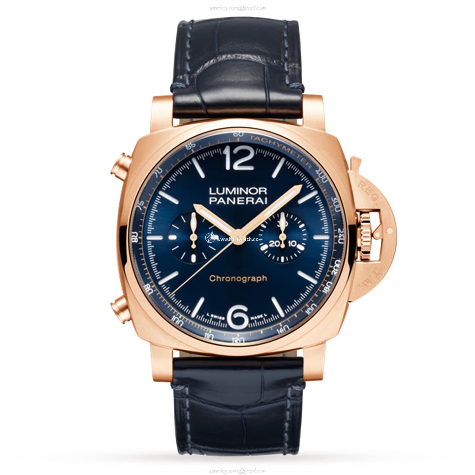 Panerai Luminor PAM01111 Goldtech Automatic Blue Watch - 44mm