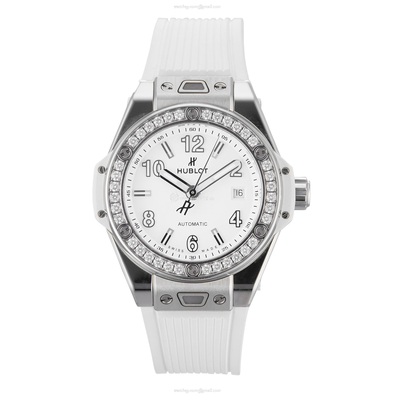 Hublot Big Bang 1589008 - 33mm Stainless Steel Automatic Watch - White Dial
