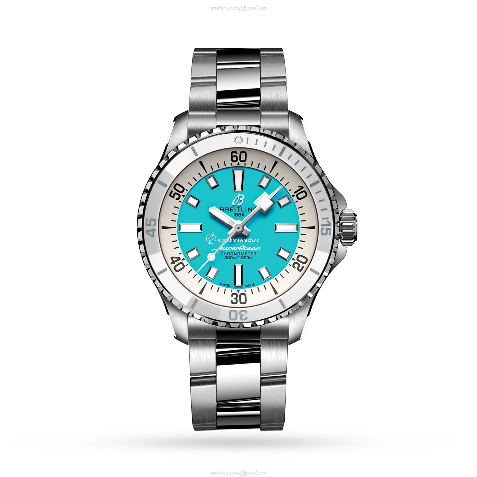Breitling Superocean Automatic 36mm Turquoise Dial - Stainless Steel Watch