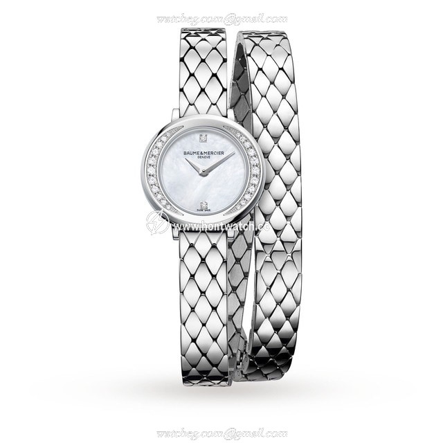 Baume & Mercier Promesse M0A10289 | Stainless Steel Quartz Watch | Mother of Pearl Dial