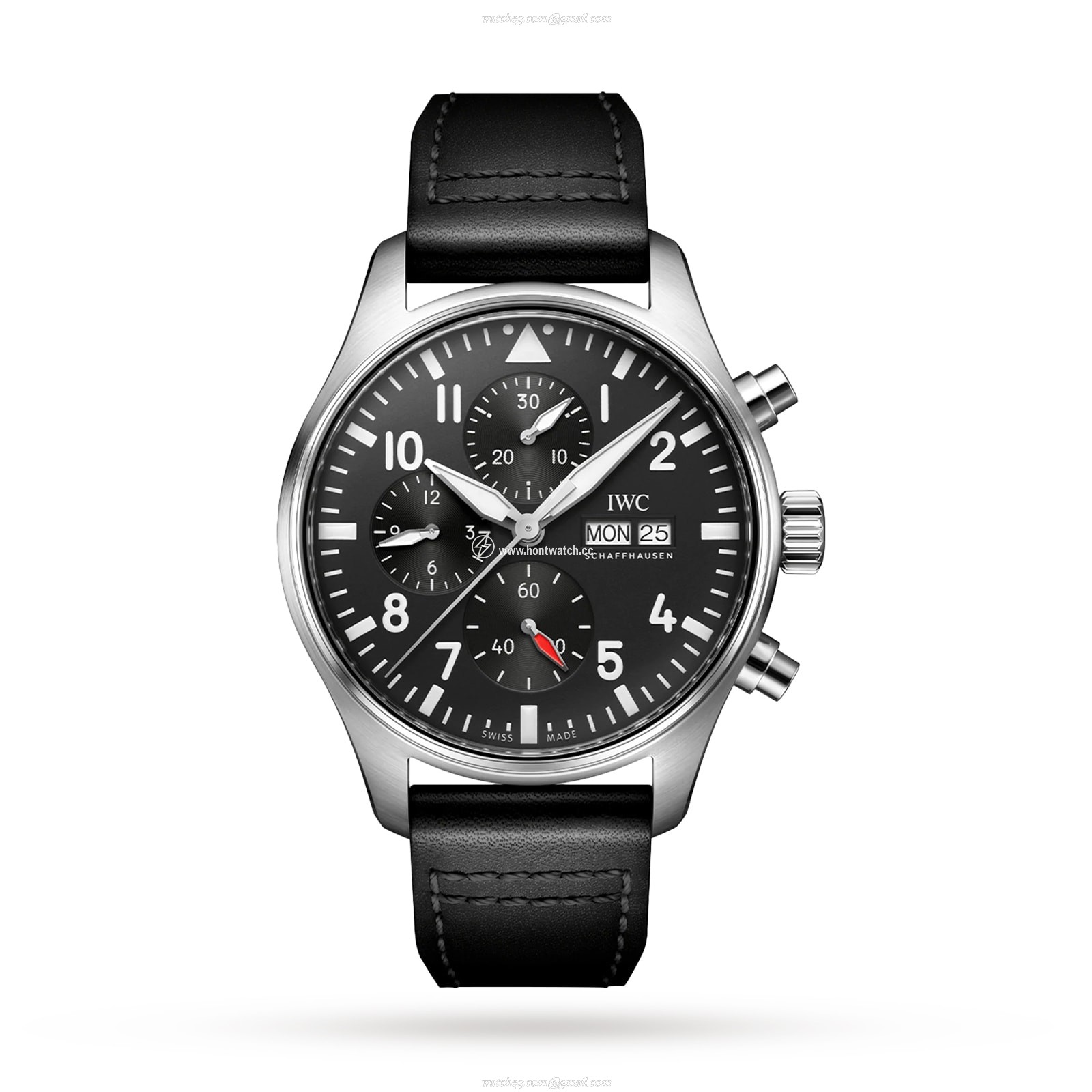 IWC Pilot IW378001 Automatic Chronograph - 43mm Stainless Steel Black Dial