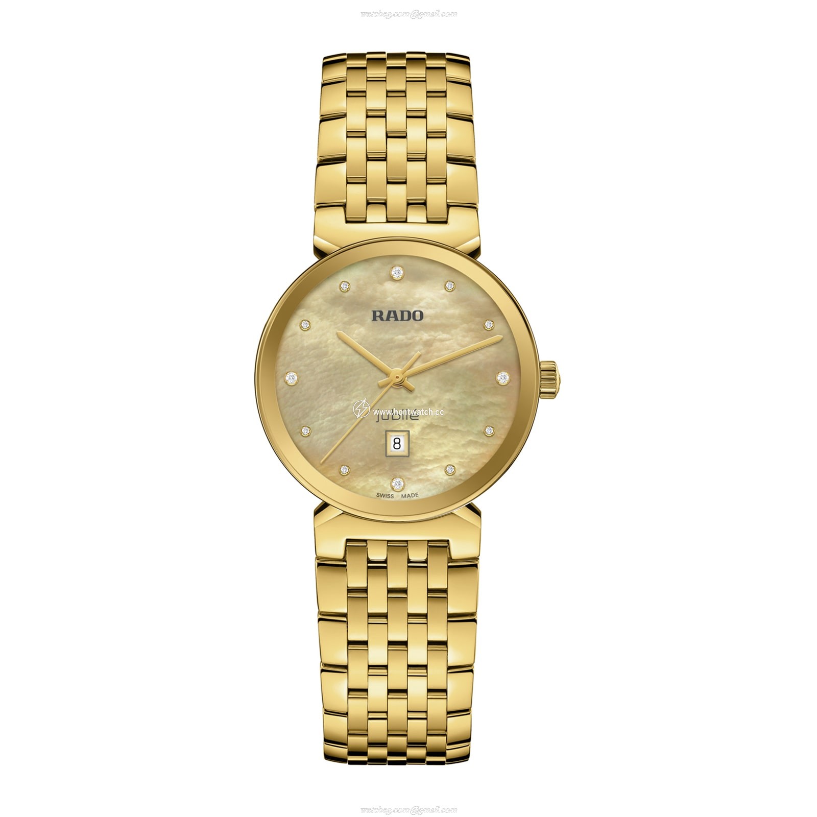 Rado Florence R48915903 | 30mm Gold Dial | Diamond Markers | Quartz Watch