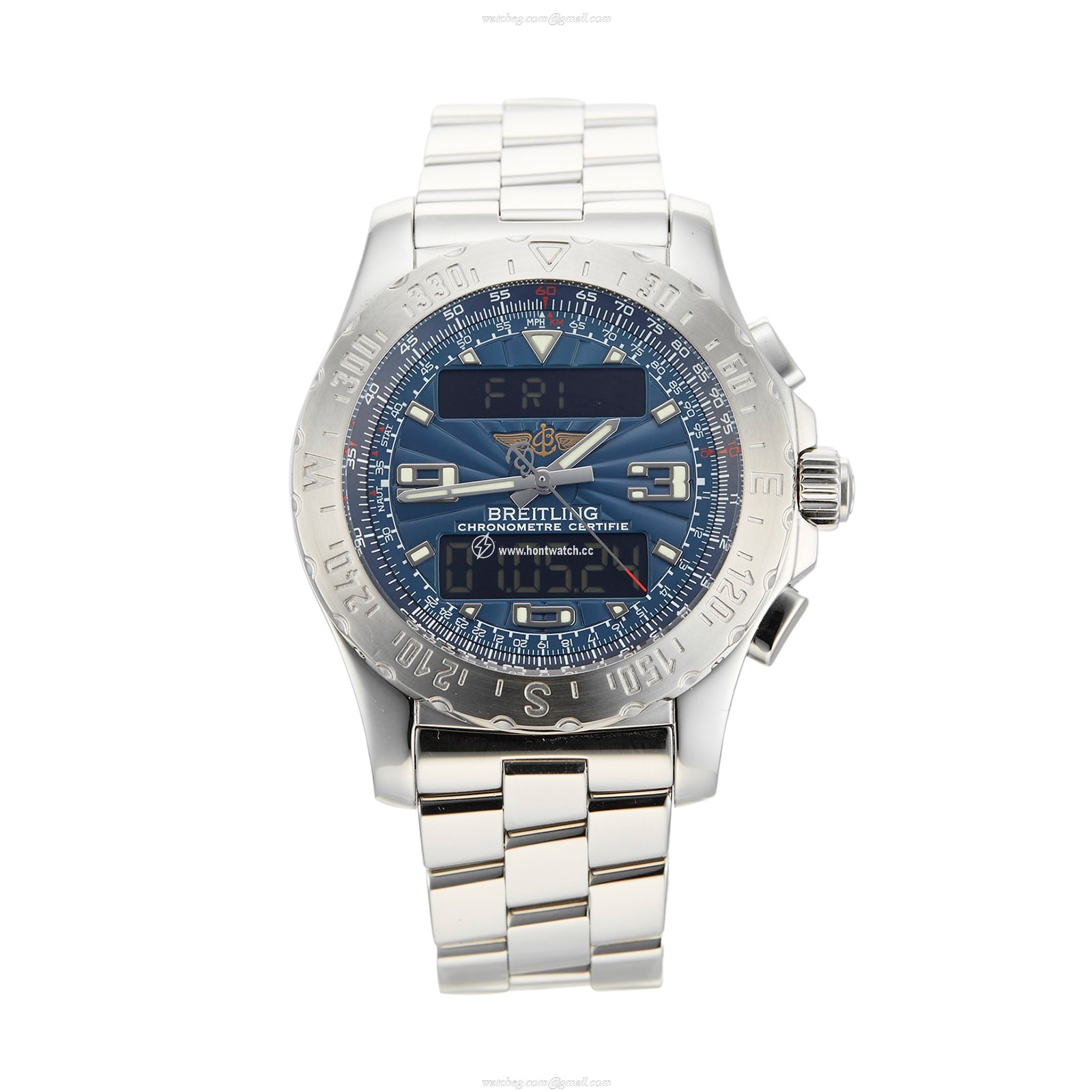 Breitling Airwolf A78363 | 44mm Stainless Steel | Quartz Blue Dial