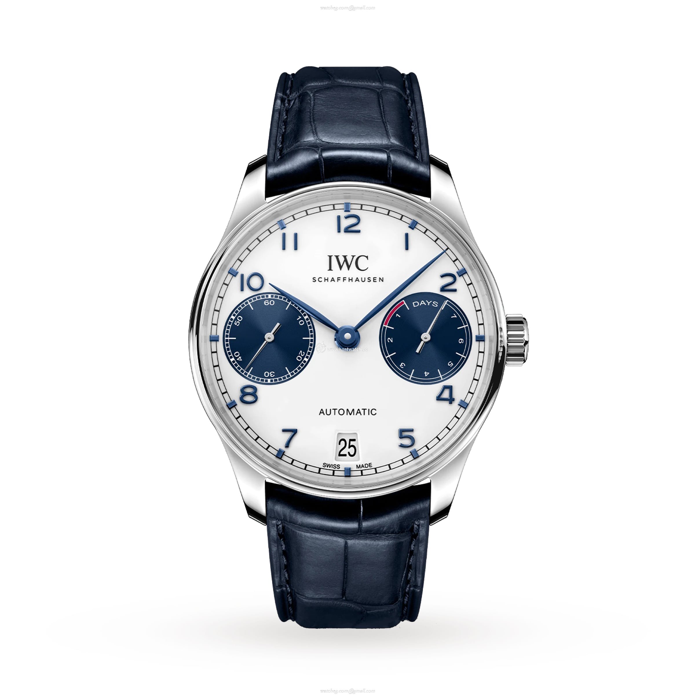 IWC Portugieser IW500715 Automatic Watch - 42.3mm Stainless Steel - White Dial