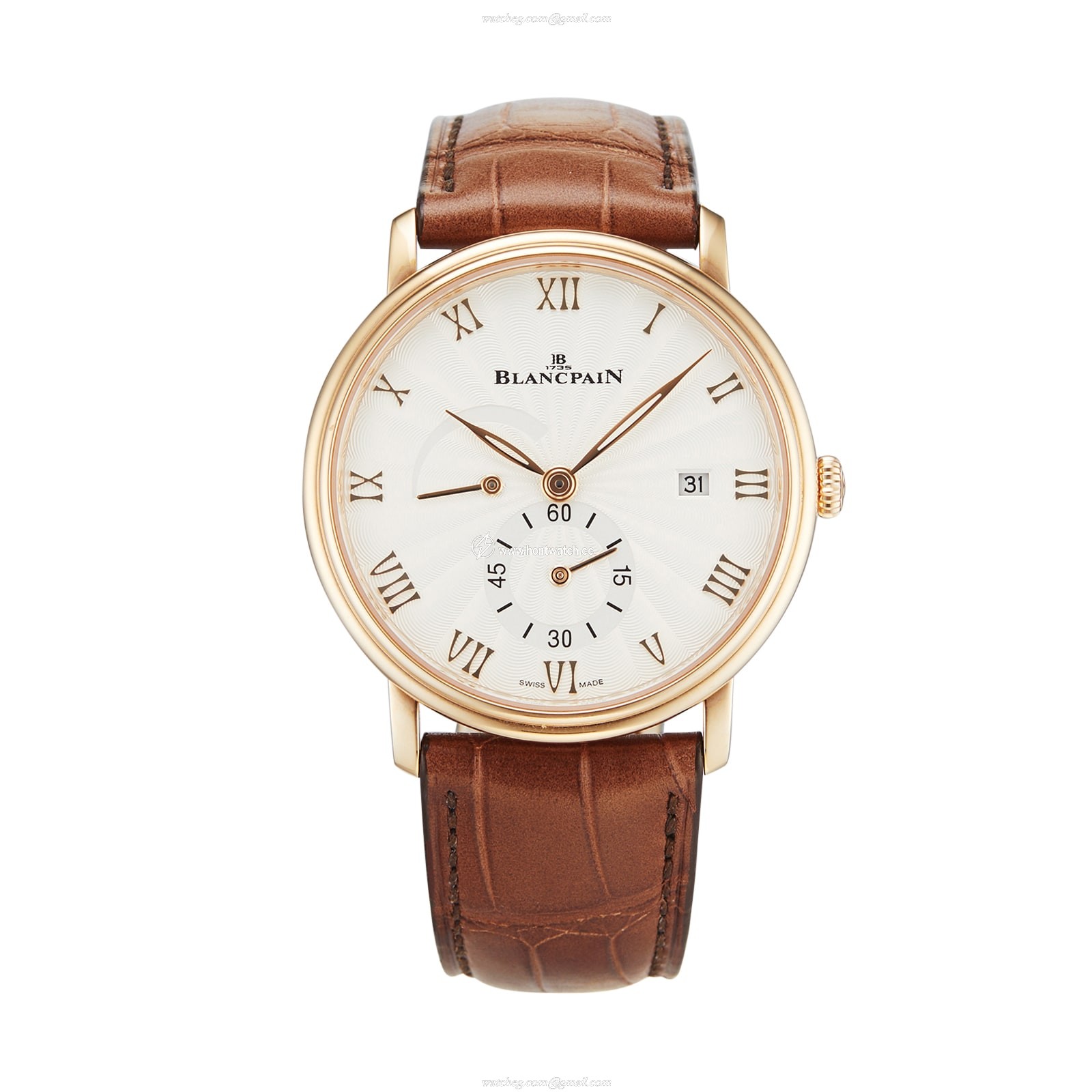 Blancpain Villeret 6606A-3642-55A | 40mm Rose Gold Manual Winding Opal Dial