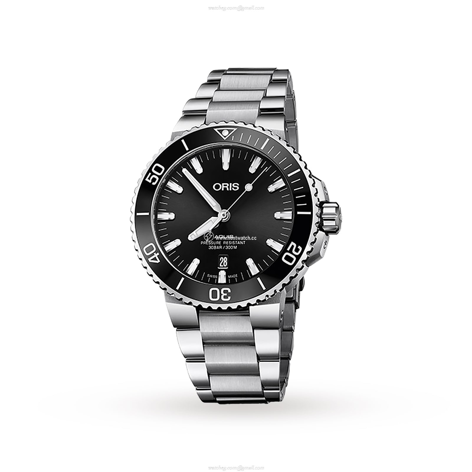 Oris Diving Automatic Watch - Black Dial | 39.5mm Stainless Steel | 300M Water Resistant
