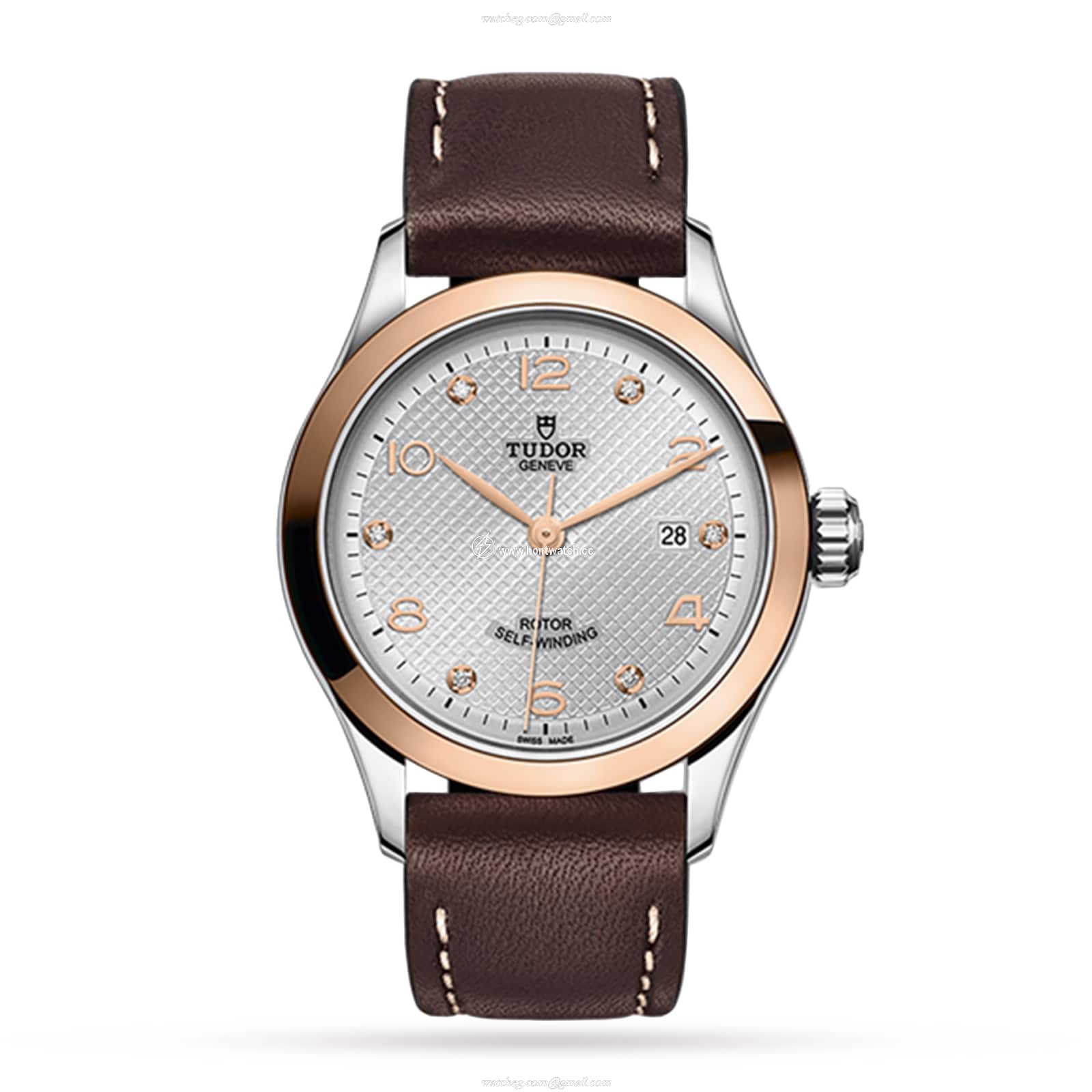 Tudor 1926 M91351-0006 | 28mm Automatic Watch | Silver Dial & Rose Gold