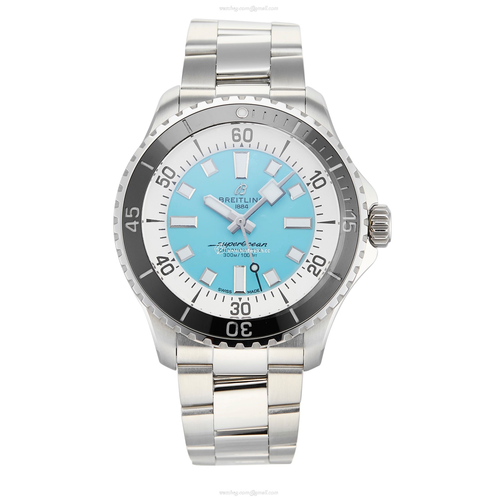 Breitling Superocean Automatic 44mm Turquoise Dial - Stainless Steel Watch