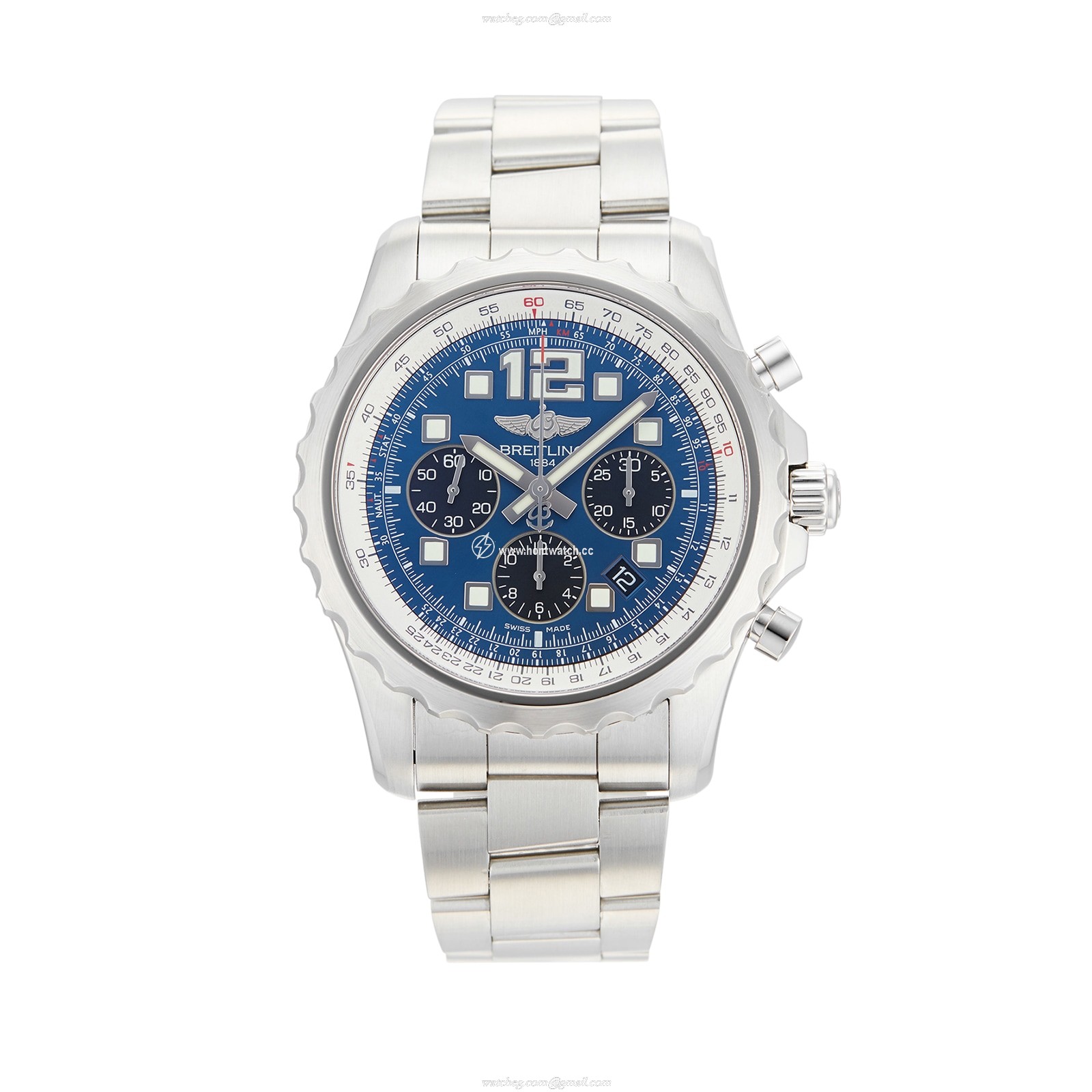 Pre-Owned Breitling Chronospace Automatic Blue Dial | 46mm Stainless Steel
