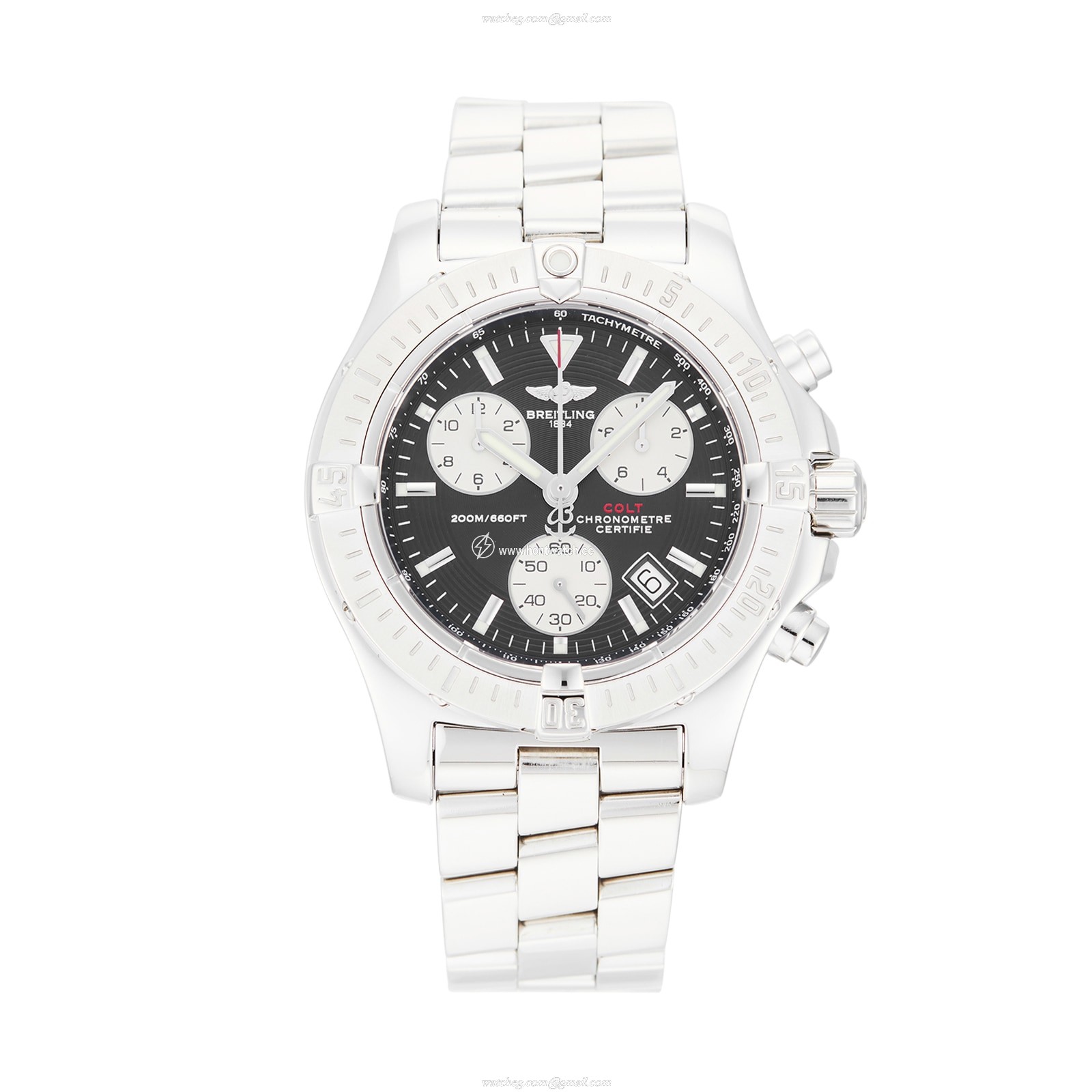 Breitling Colt A73380 | 41mm Stainless Steel Quartz Watch - Black Dial