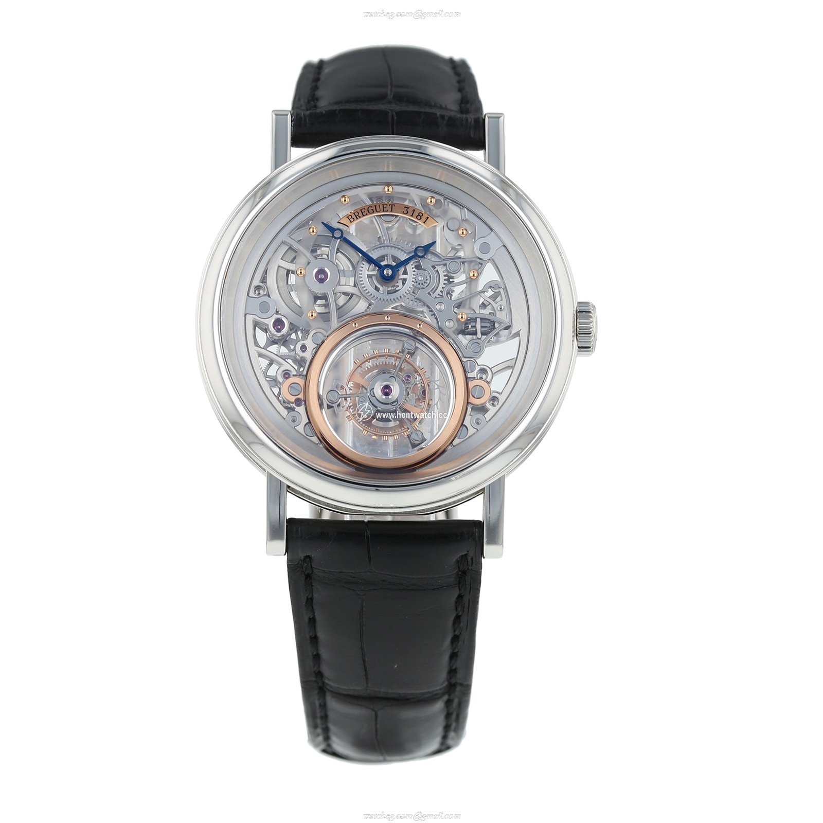 Breguet 5335PT Platinum Manual Winding Skeleton Watch - 40mm Tourbillon