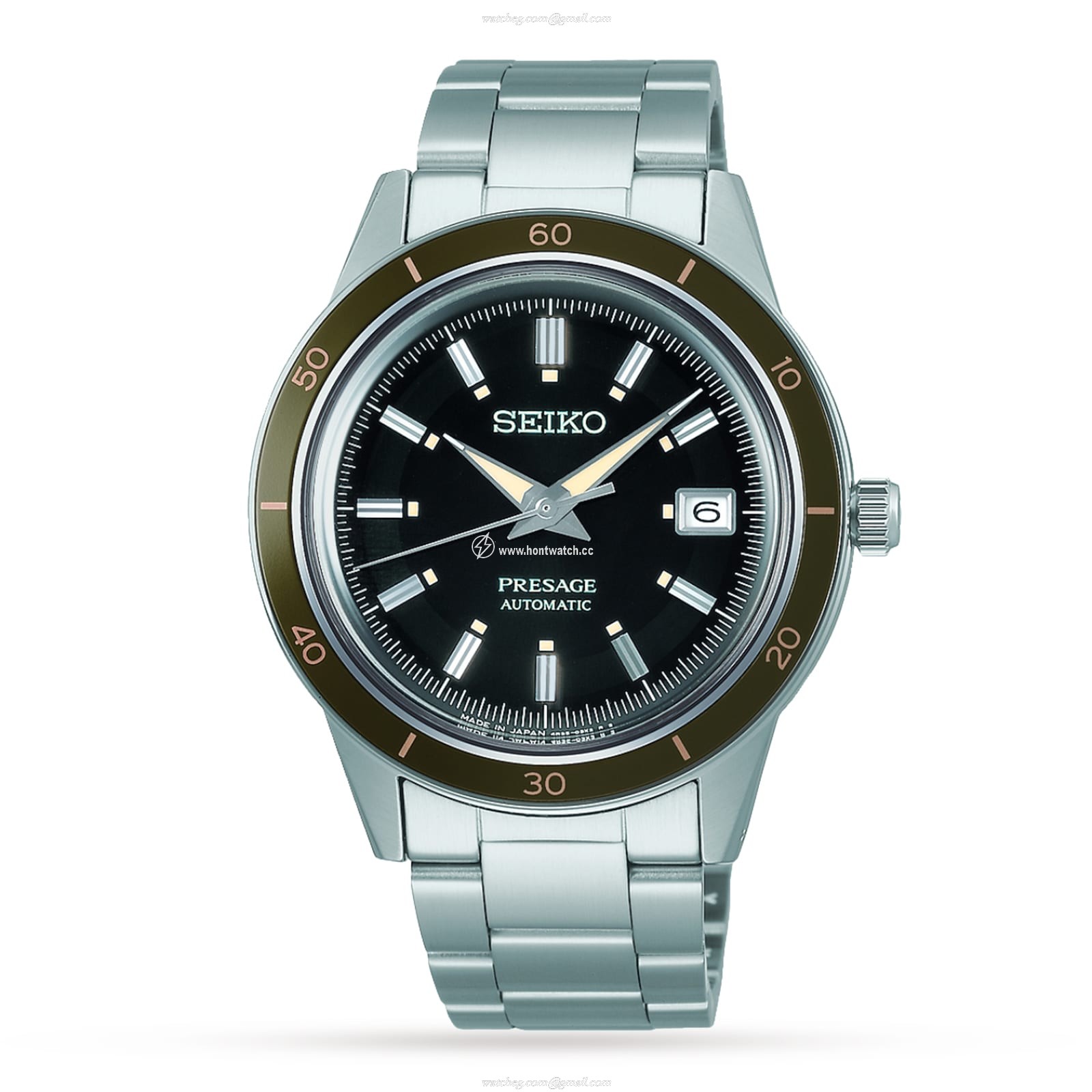 Seiko SRPG07J1 Automatic Watch - Black Dial - 40.5mm Stainless Steel