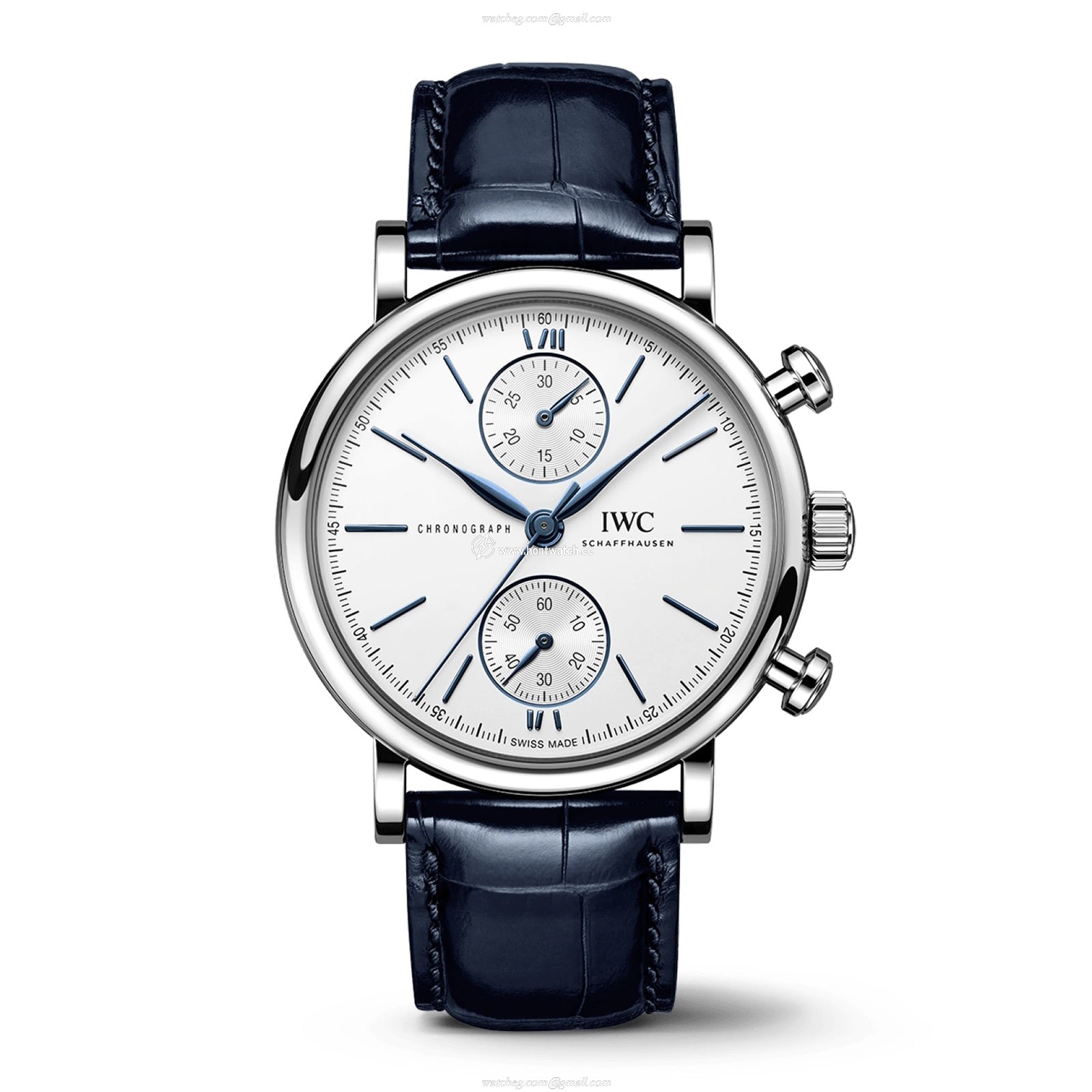 IWC Portofino IW391407 Automatic Chronograph - 39mm Stainless Steel - White Dial