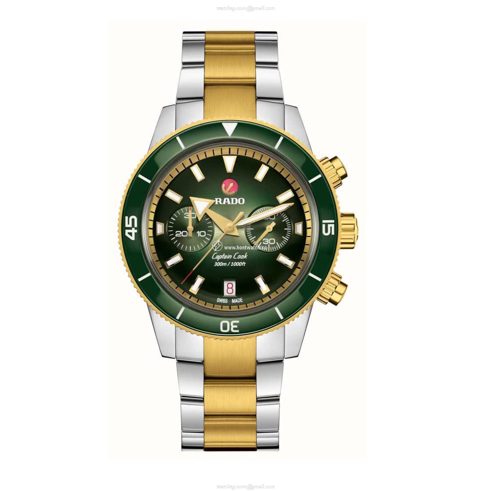Rado Captain Cook R32151318 Automatic Green Dial - 43mm Stainless Steel