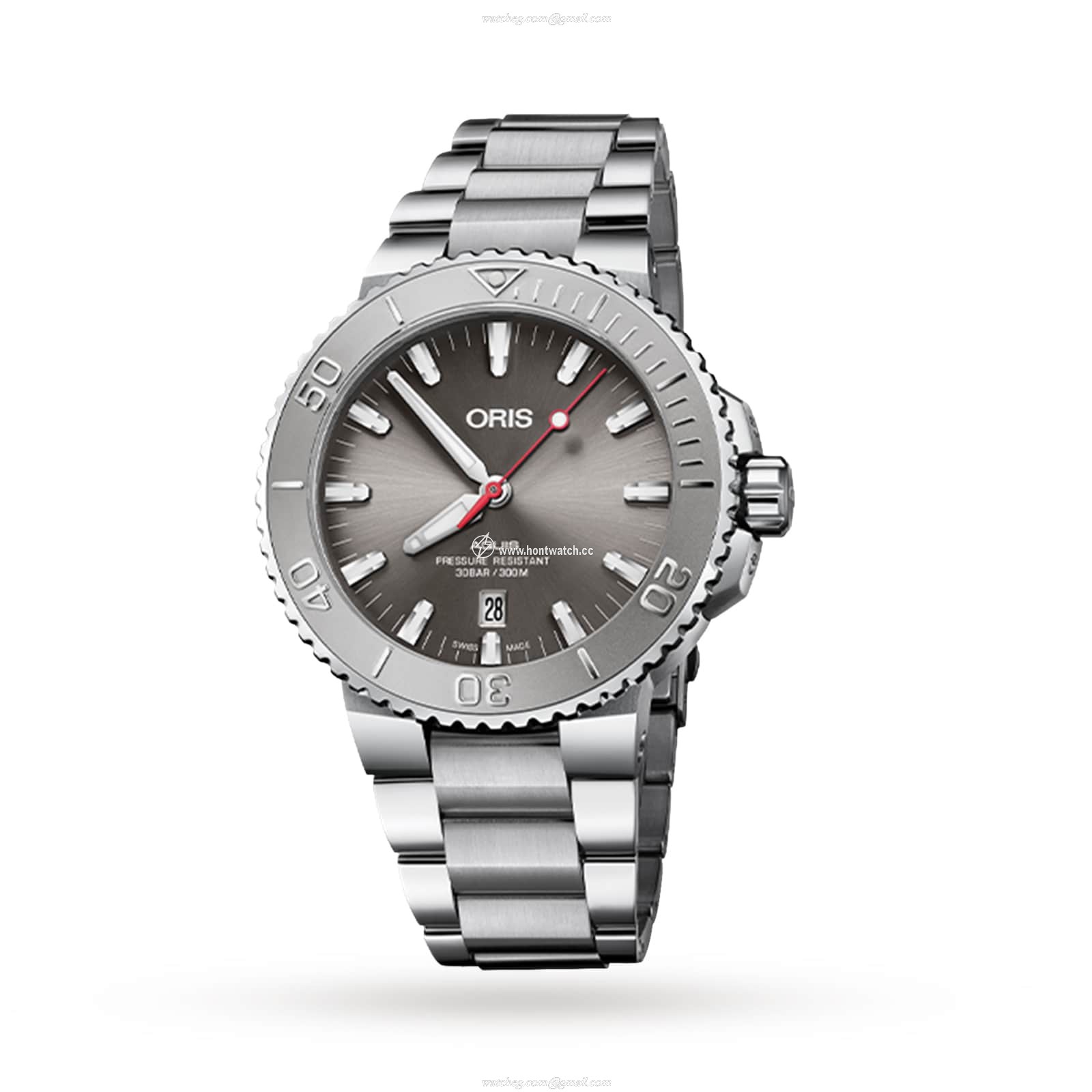 Oris Aquis Date Relief Automatic Diver - 43.5mm Grey Dial - Stainless Steel
