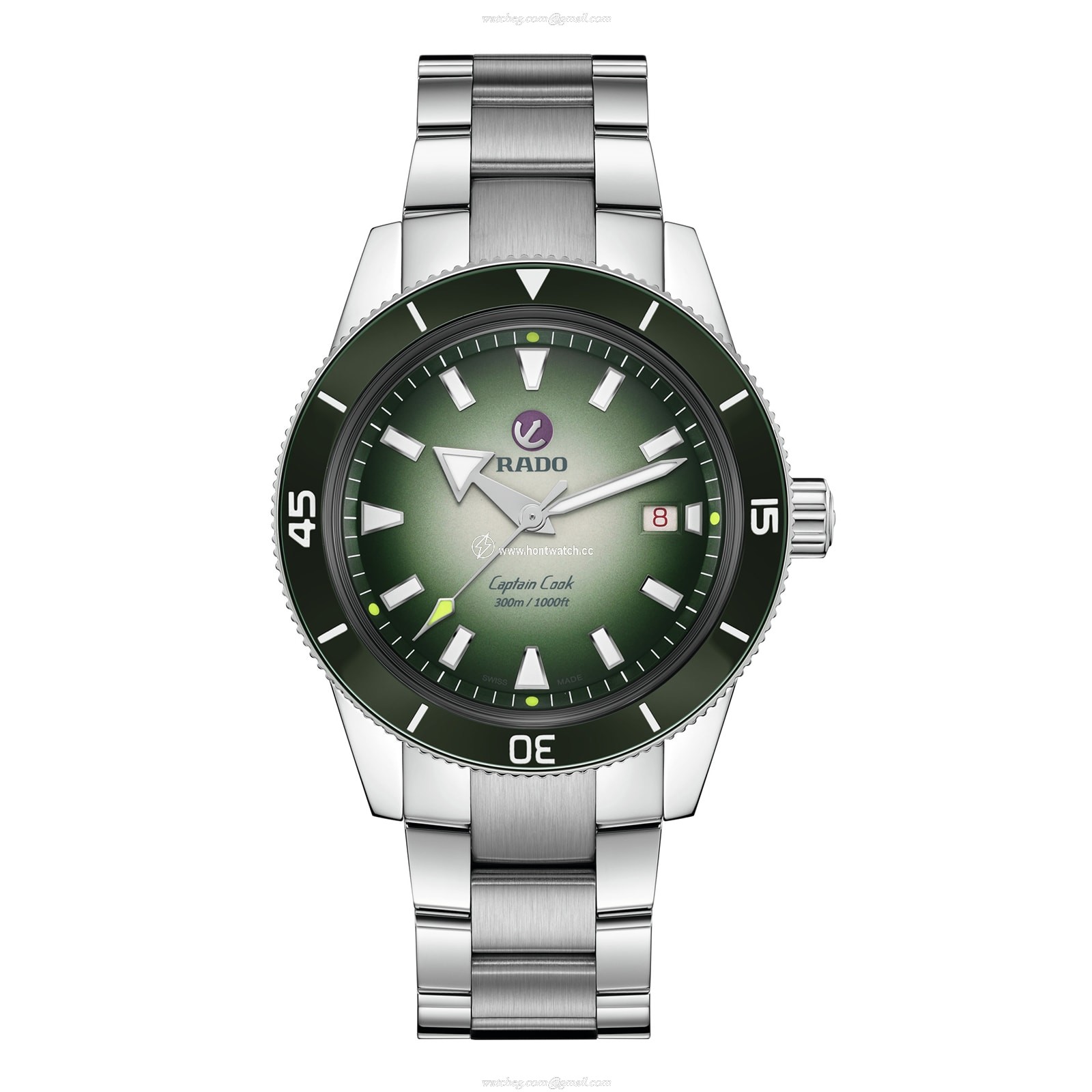 Rado Captain Cook R32149318 | 42mm Green Automatic | 300m Water Resistant