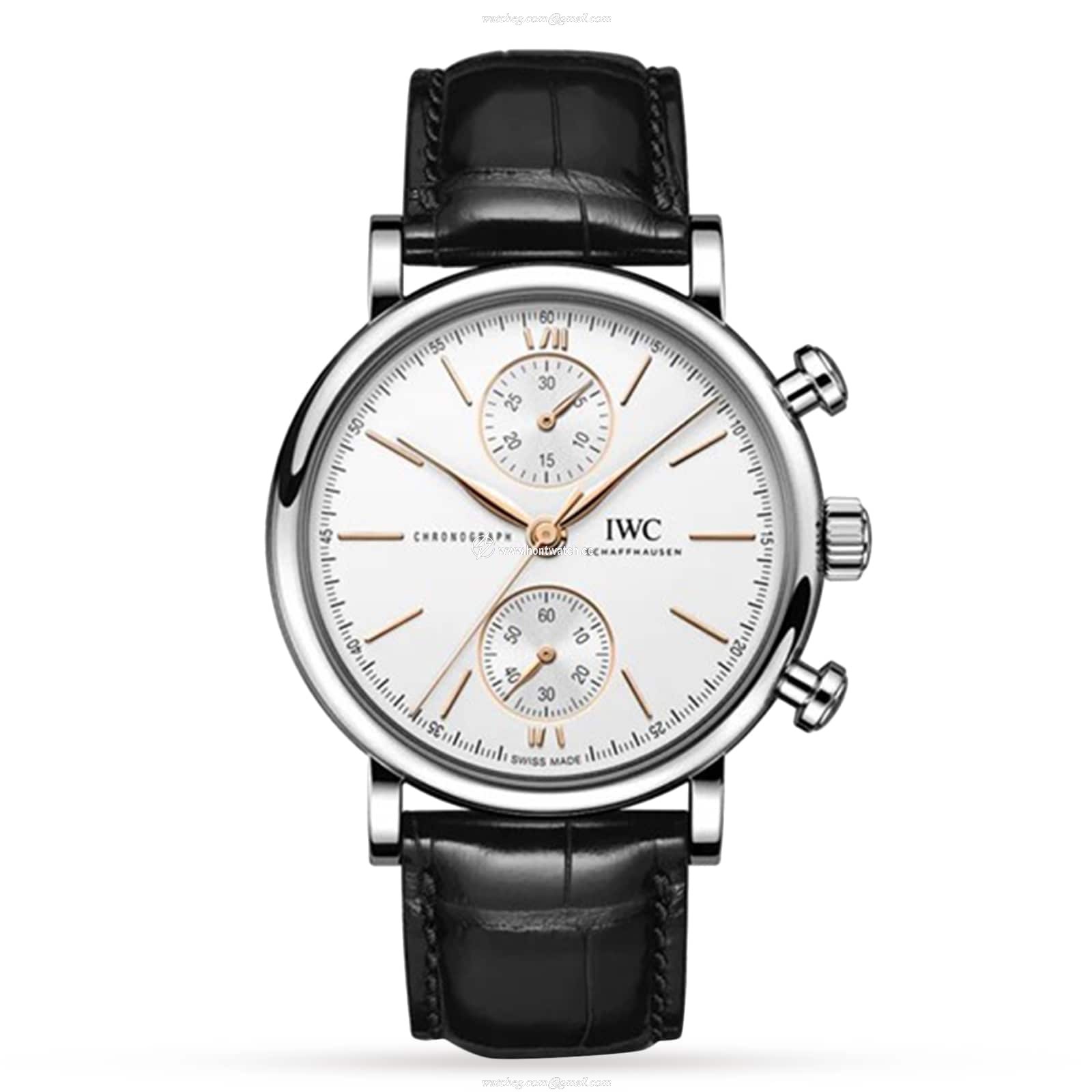 IWC Portofino IW391406 Automatic Chronograph - 39mm Stainless Steel Silver Dial