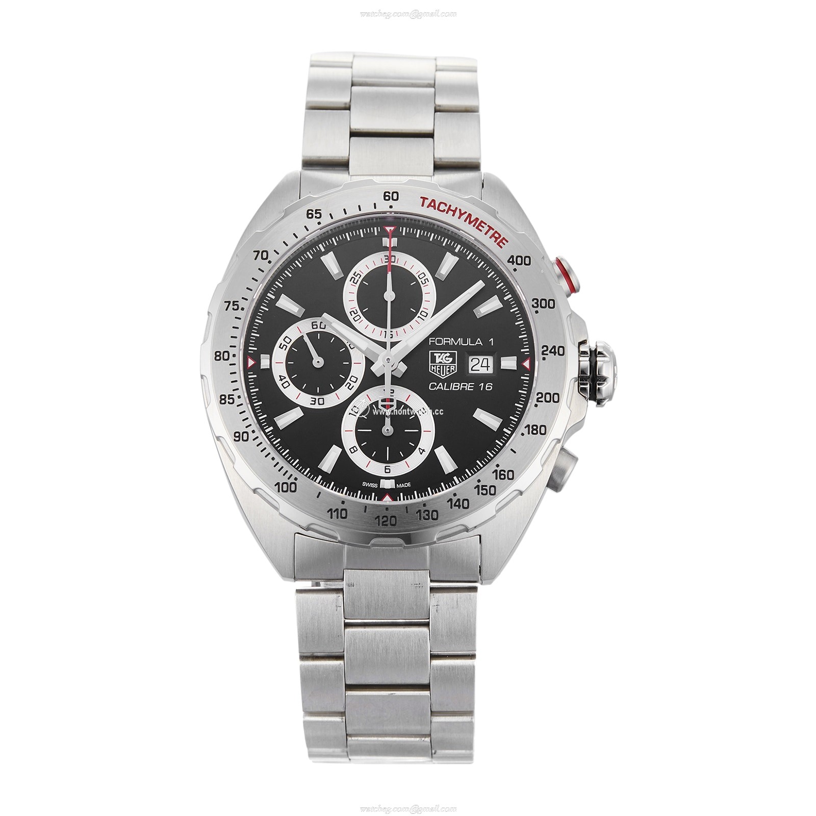 TAG Heuer Formula 1 WBR3384 Automatic Watch - 44mm Black Dial - Stainless Steel