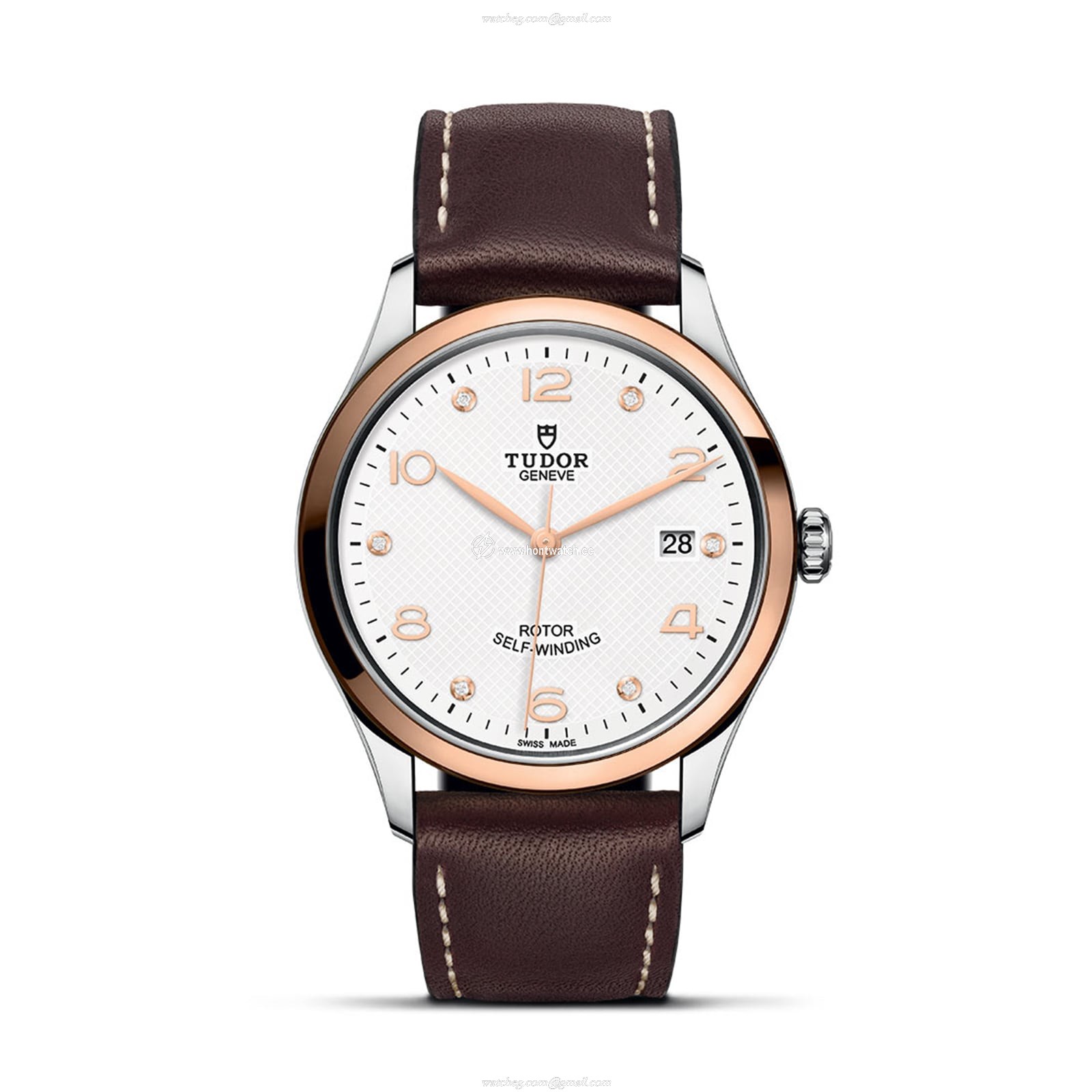 Tudor 1926 M91551-0012 | 39mm Automatic Watch | White Dial & Leather Strap