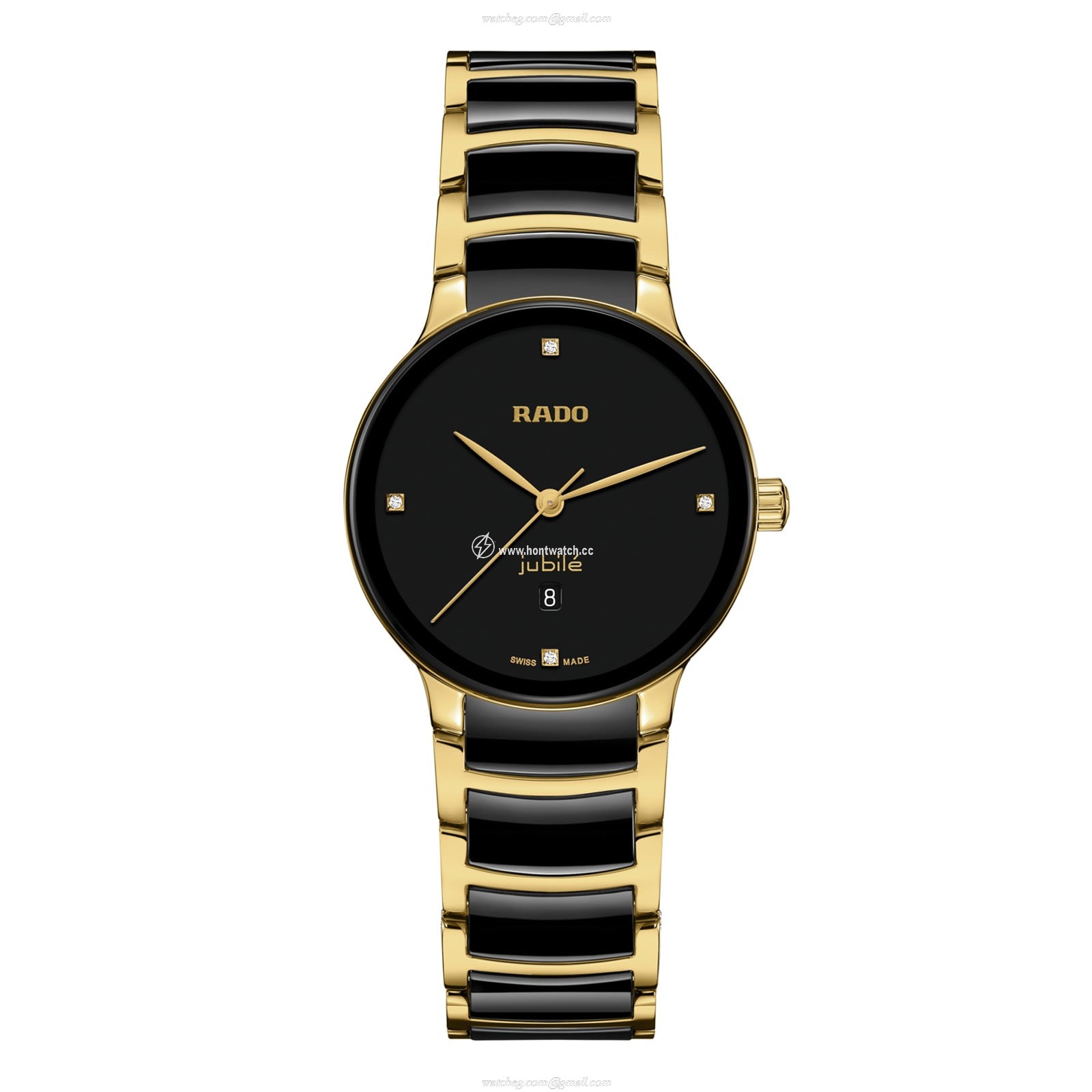 Rado Centrix R30025712 | Black Dial | 30mm Stainless Steel | Quartz Watch
