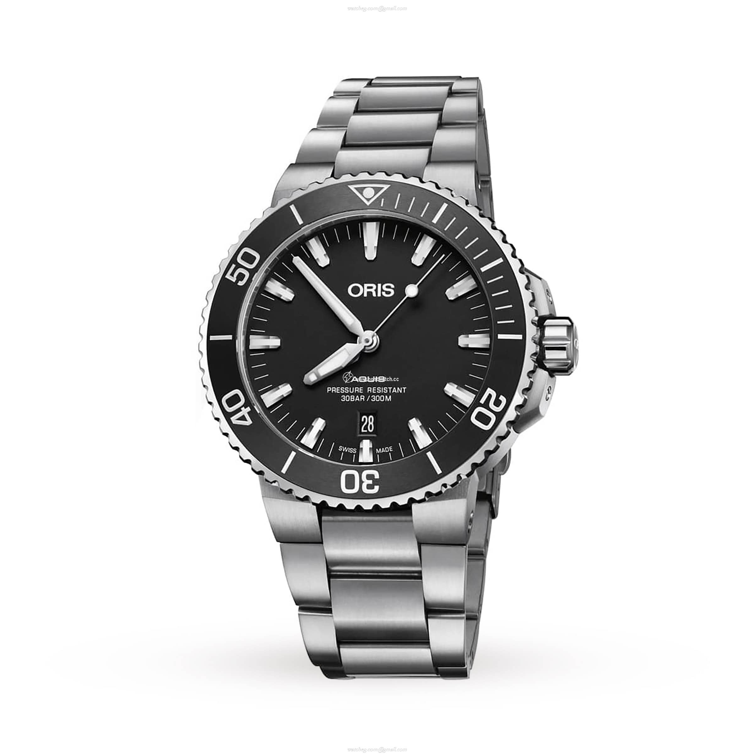 Oris Diving Automatic Watch - 43.5mm Stainless Steel - Black Dial - 300M Water Resistant