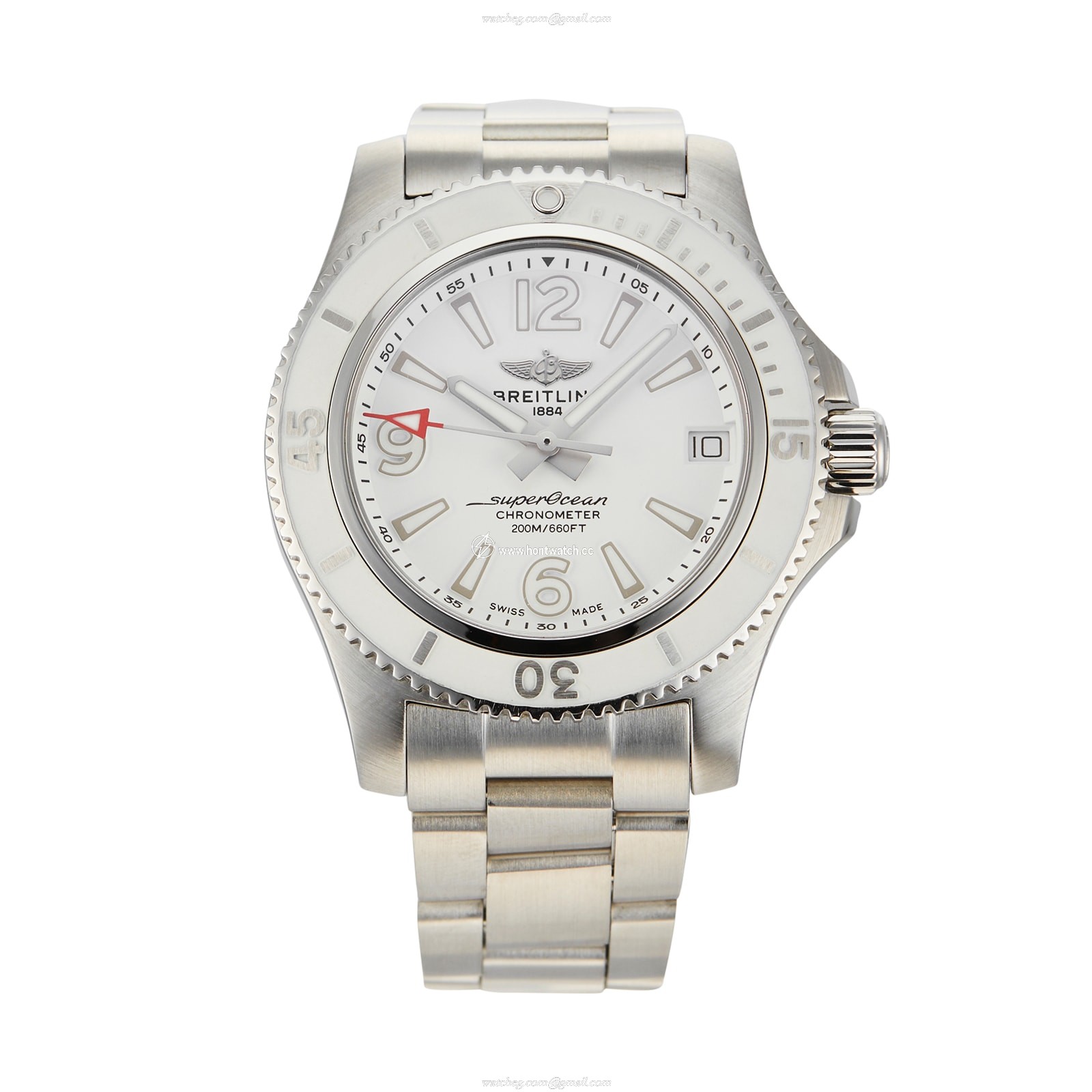 Breitling Superocean 36mm Automatic Watch - White Dial | Stainless Steel