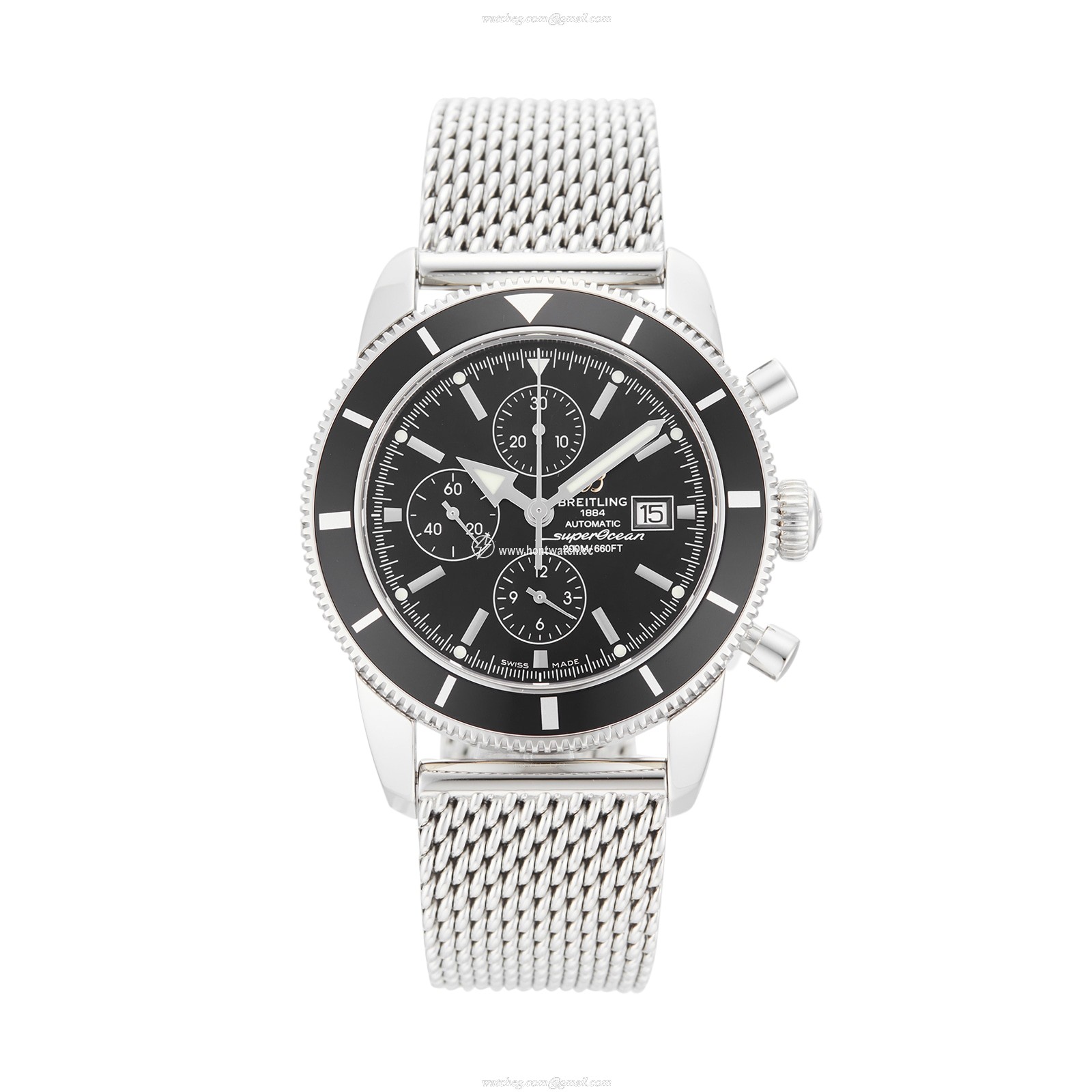 Breitling Superocean Heritage 46 Automatic Watch - Black Dial | 46mm Stainless Steel