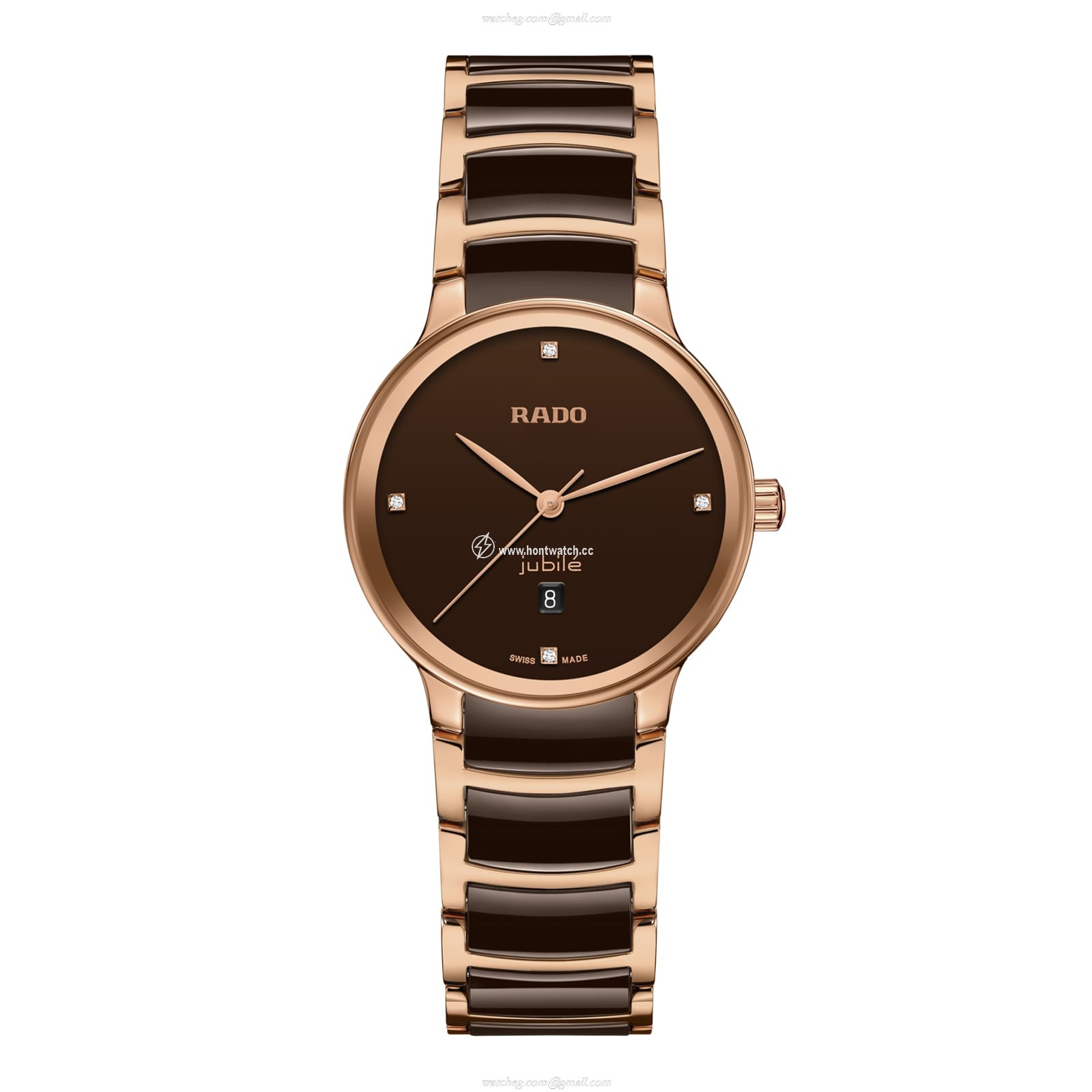 Rado Centrix R30024712 | Brown Dial | Stainless Steel & Rose Gold | Quartz