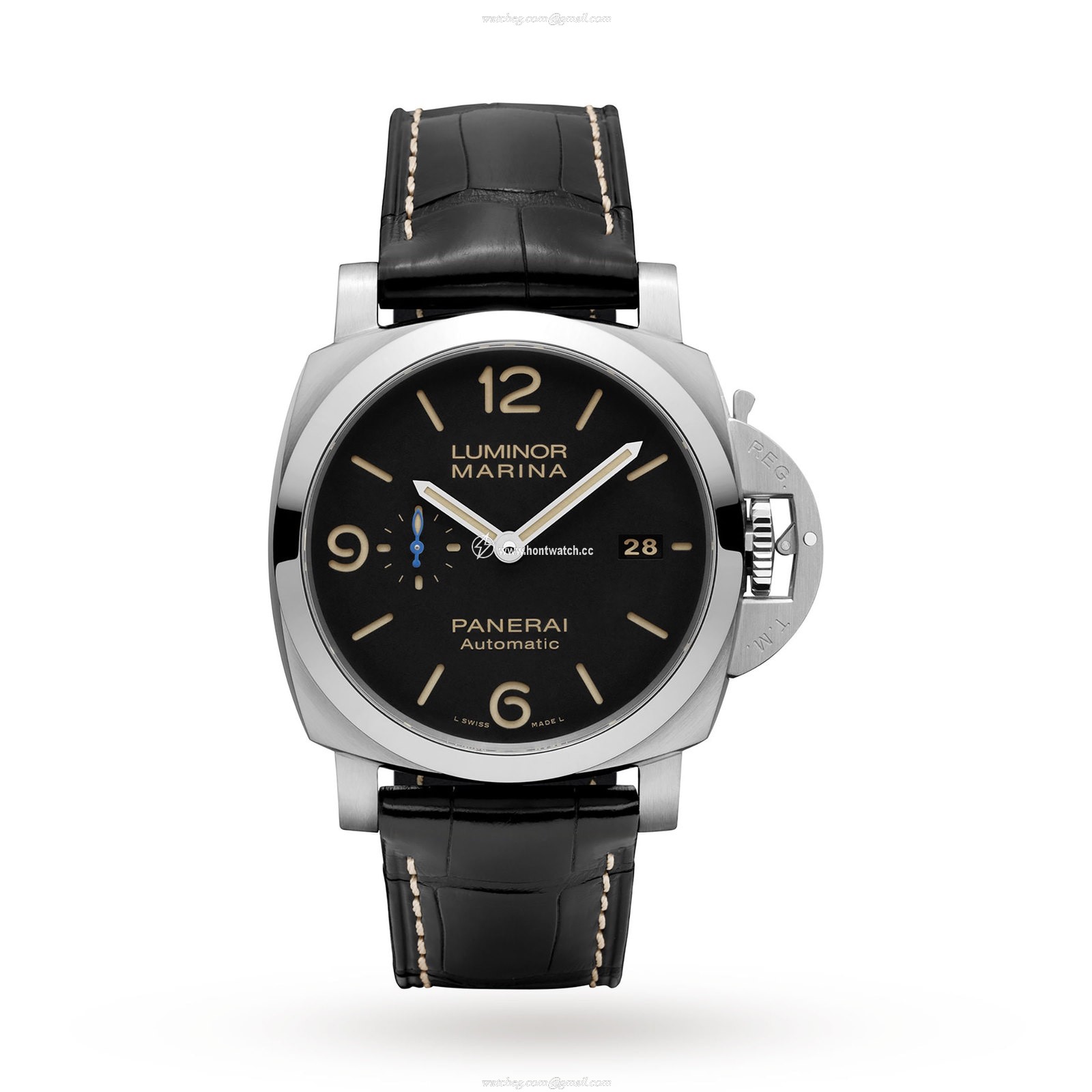 Panerai Luminor PAM01312 Automatic Watch - 44mm Stainless Steel Black Dial