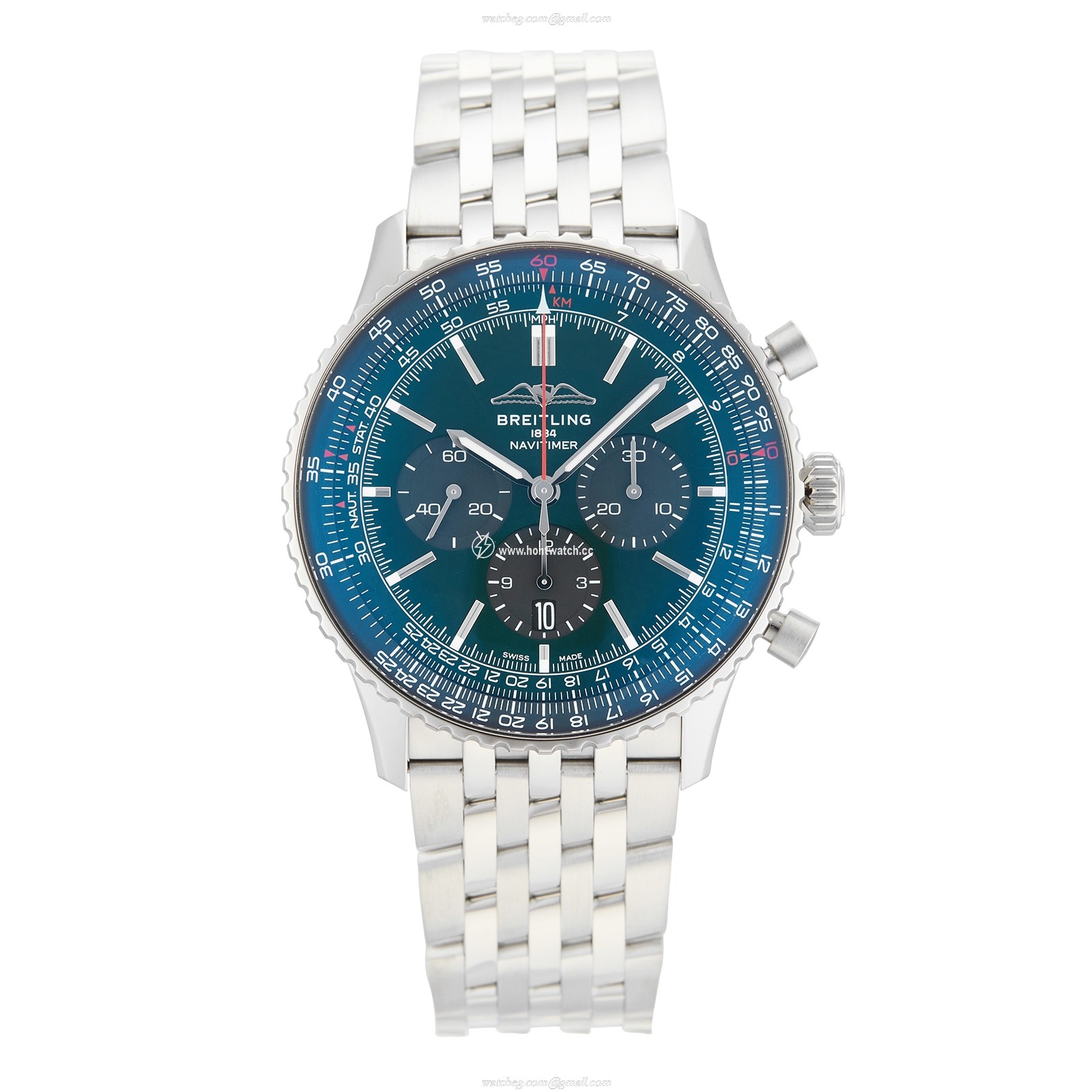 Breitling Navitimer Automatic Green Dial 46mm Stainless Steel Watch