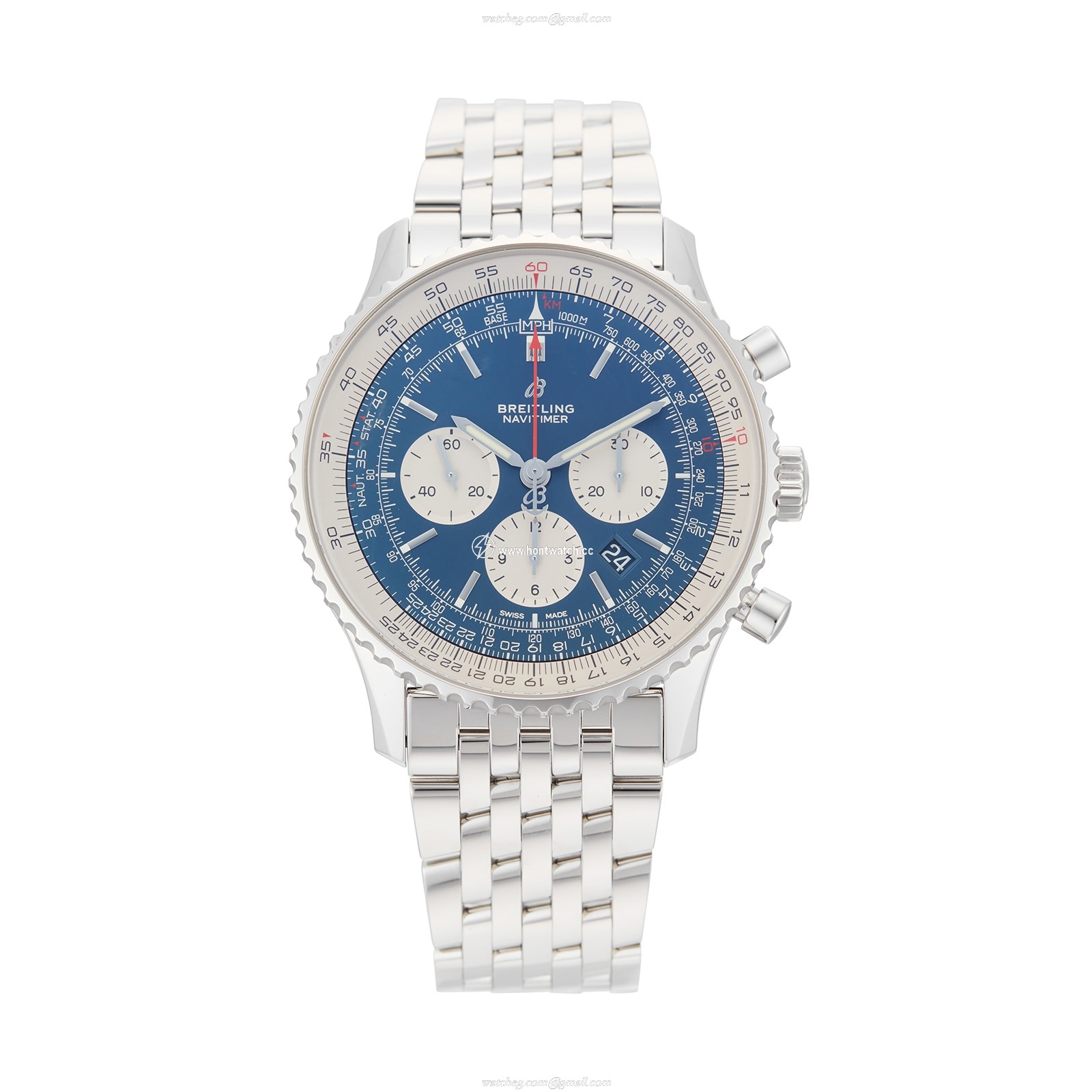 Breitling Navitimer 46mm Automatic Blue Dial - Stainless Steel Watch