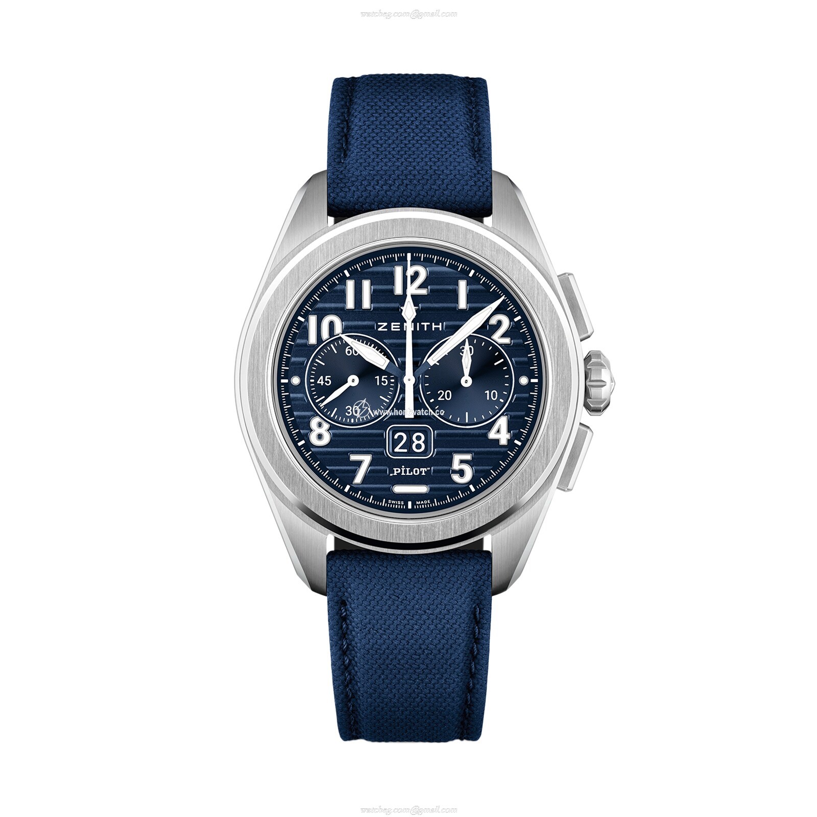 Zenith Pilot Automatic Blue Dial 42.5mm Stainless Steel Watch