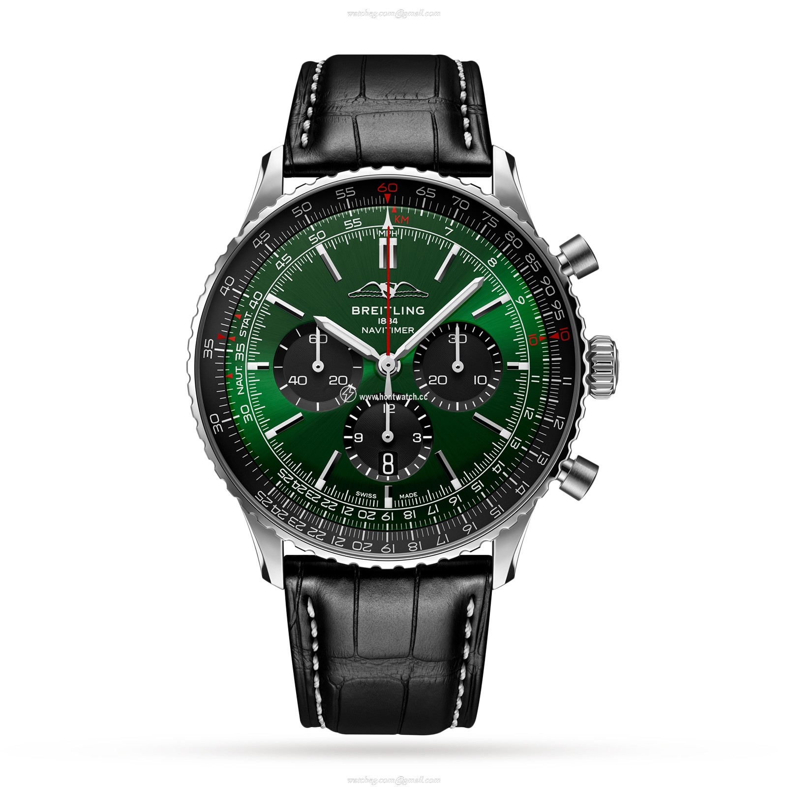 Breitling Navitimer AB0137241L1P1 | 46mm Stainless Steel | Green Dial Automatic