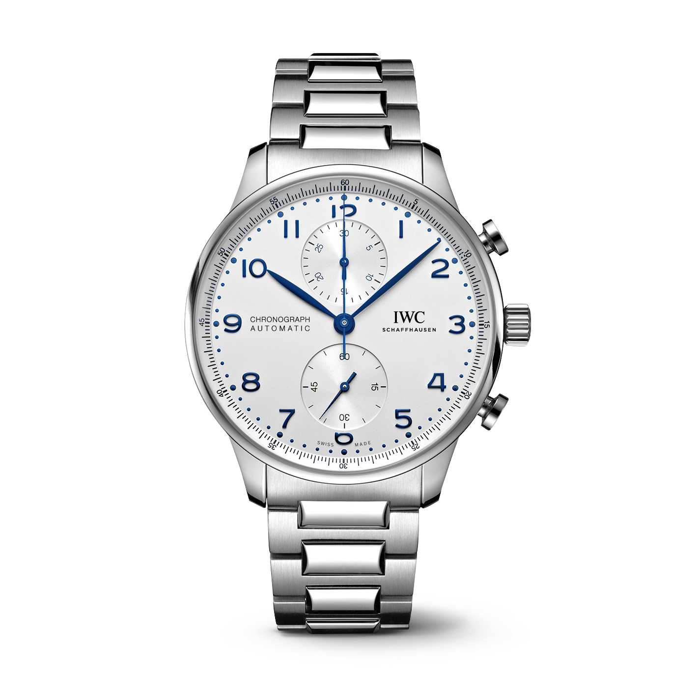 IWC Portugieser IW371617 Automatic Chronograph - 41mm Stainless Steel - White Dial