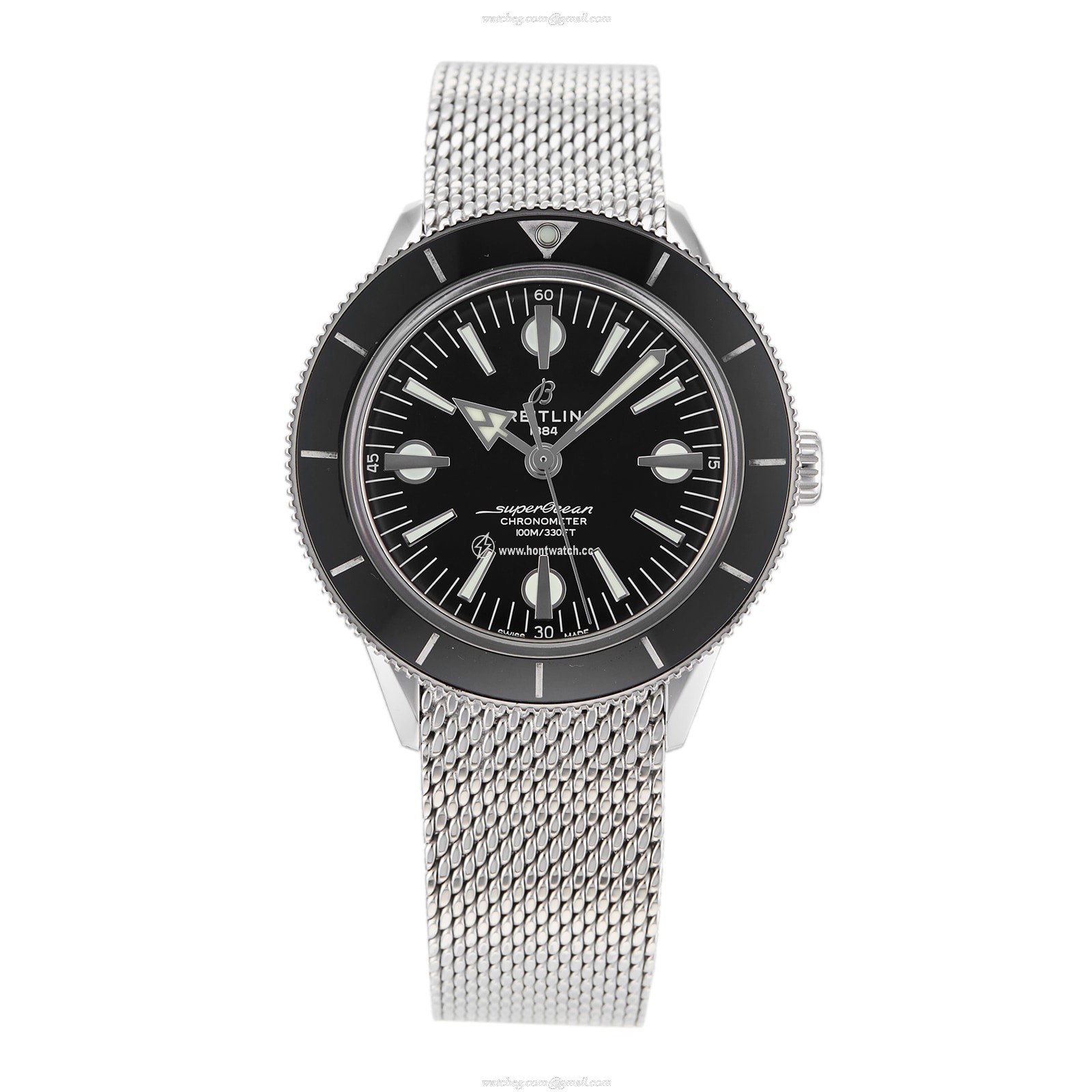 Breitling Superocean Heritage 57 Automatic Watch - 42mm Stainless Steel Black Dial