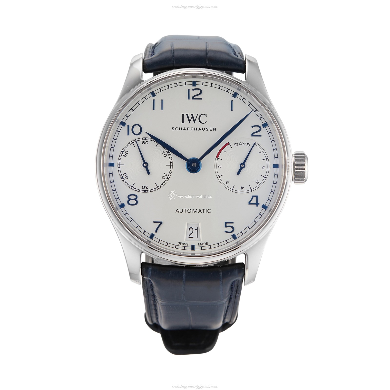 IWC Portugieser IW500705 Automatic Watch - 42mm Stainless Steel - Silver Dial