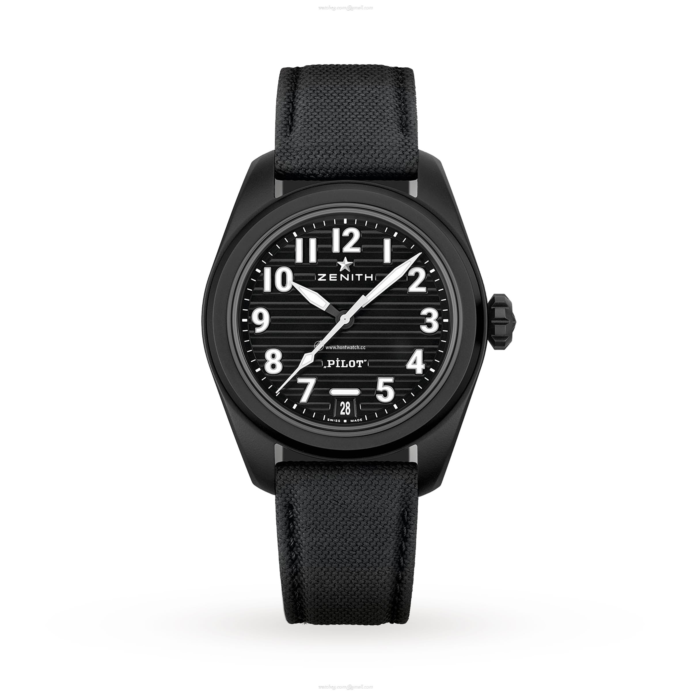 Zenith Pilot 40mm Ceramic Automatic Black Watch - El Primero Movement