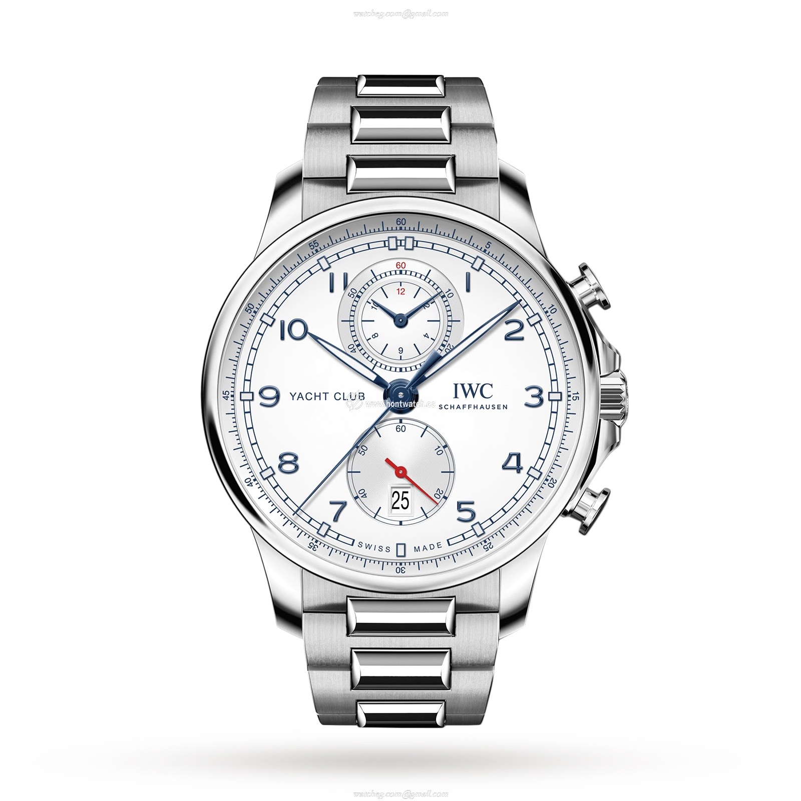 IWC Portugieser IW390702 Automatic Chronograph - 44.5mm Stainless Steel Silver Dial