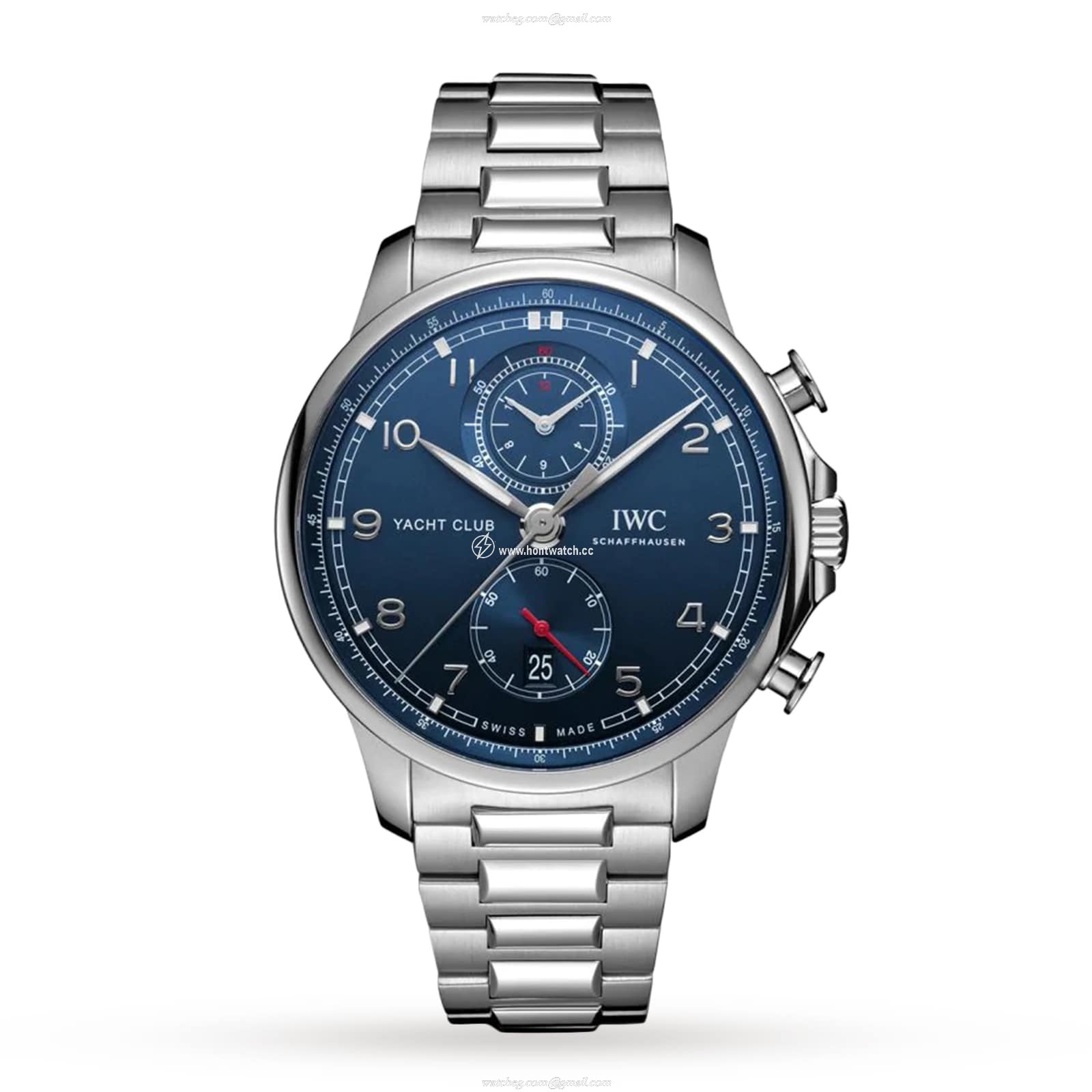 IWC Portugieser IW390701 Automatic Chronograph - 44.5mm Blue Dial - Stainless Steel