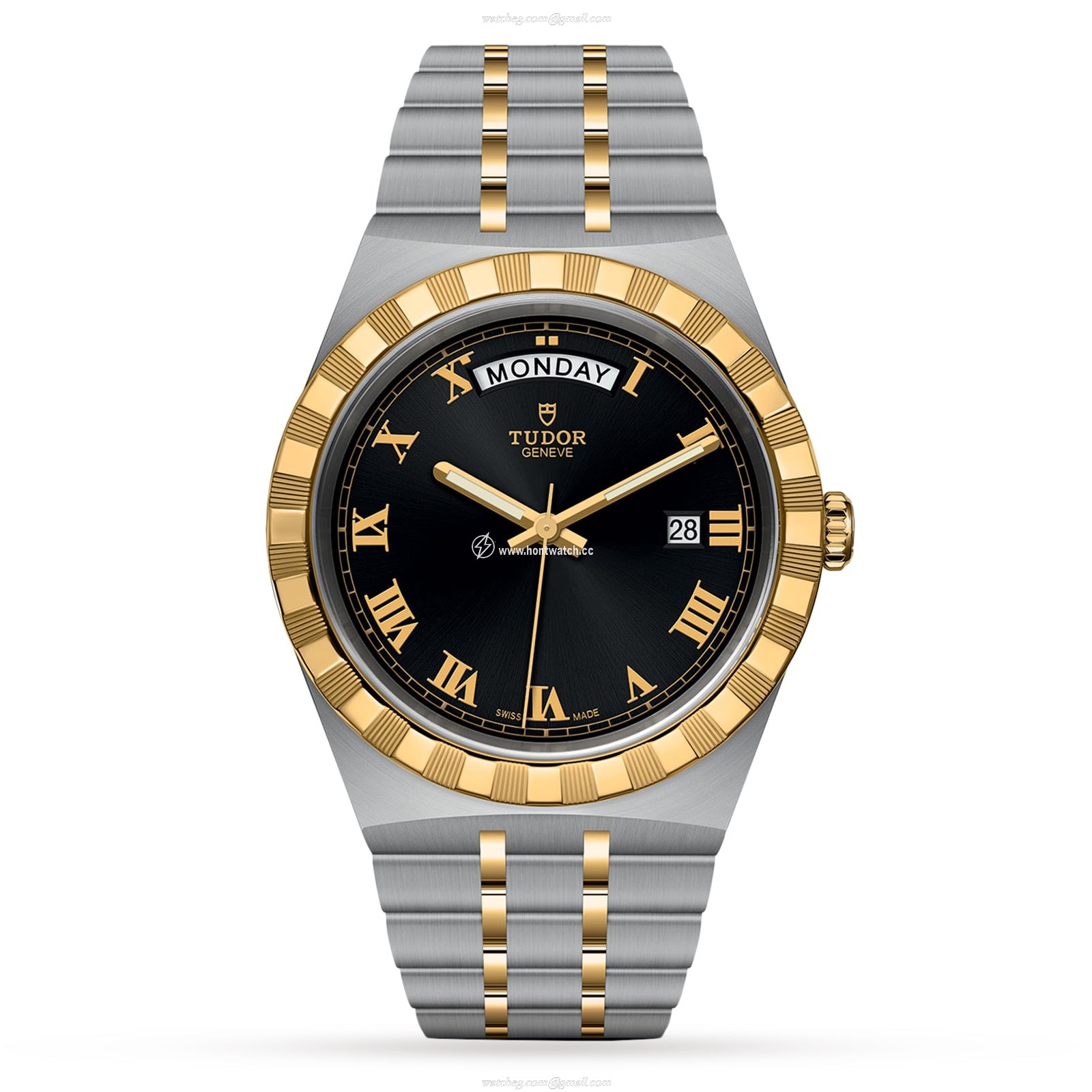 Tudor Royal M28603-0003 Automatic Watch - 41mm Black Dial | Steel & Gold