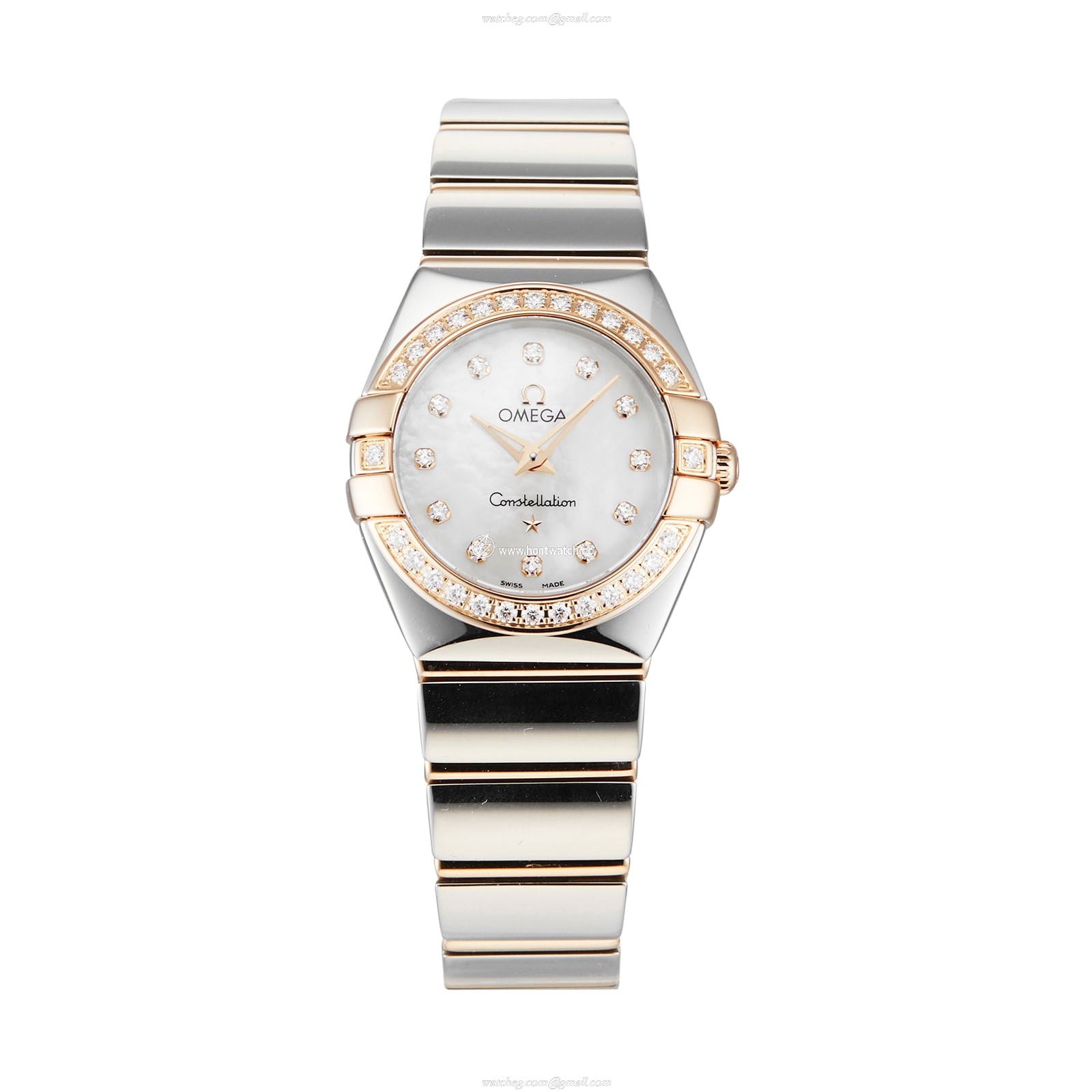 Omega Constellation 24mm Ladies Watch - Stainless Steel Rose Gold - Quartz