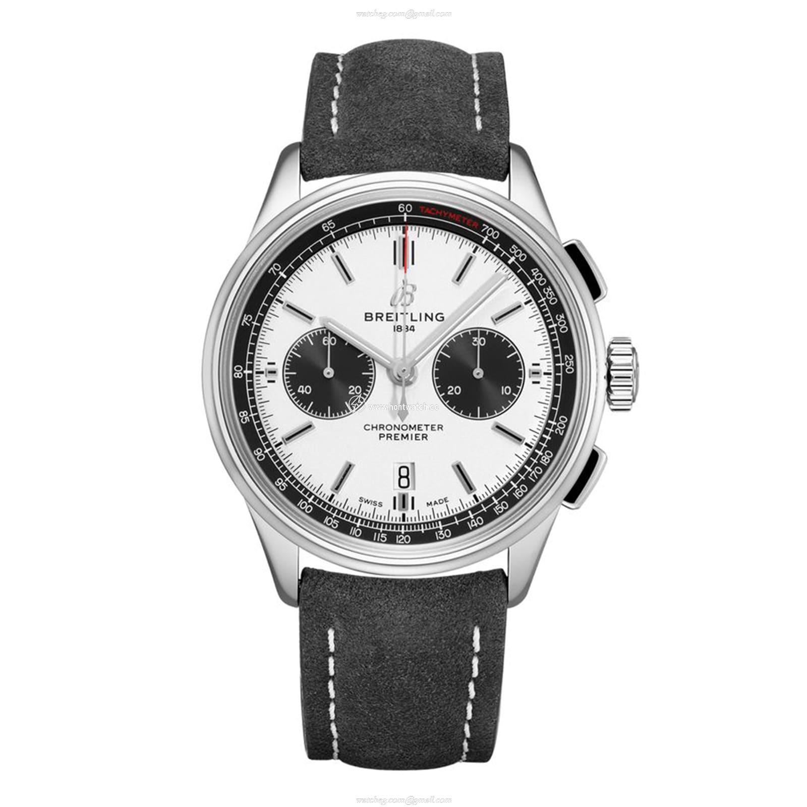 Breitling Premier Automatic Silver Watch - 42mm Stainless Steel
