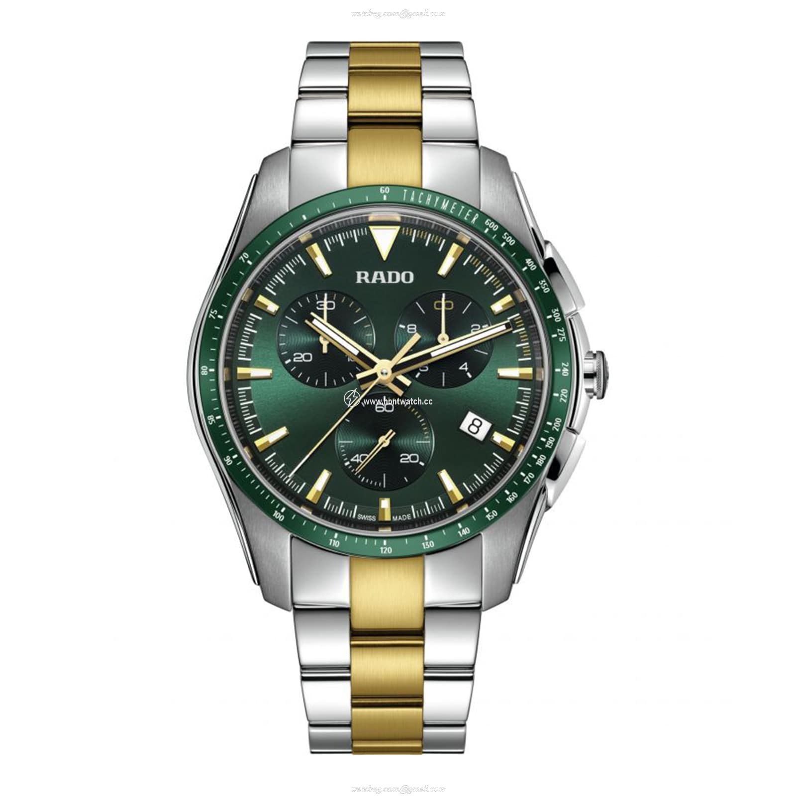 Rado HyperChrome R32259323 | 45mm Green Dial | Stainless Steel Quartz Watch