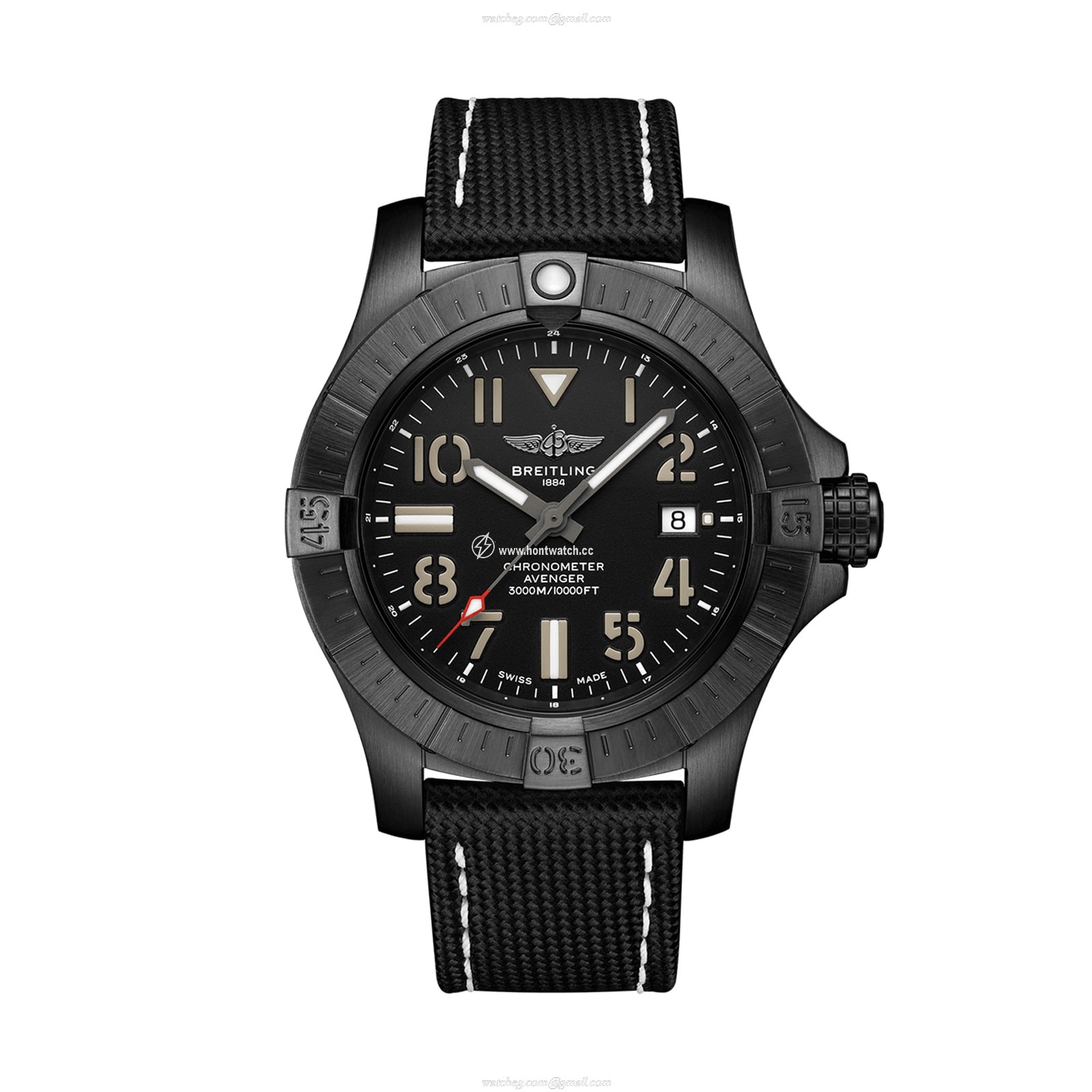 Breitling Avenger Titanium DLC Automatic Black Watch - 45mm